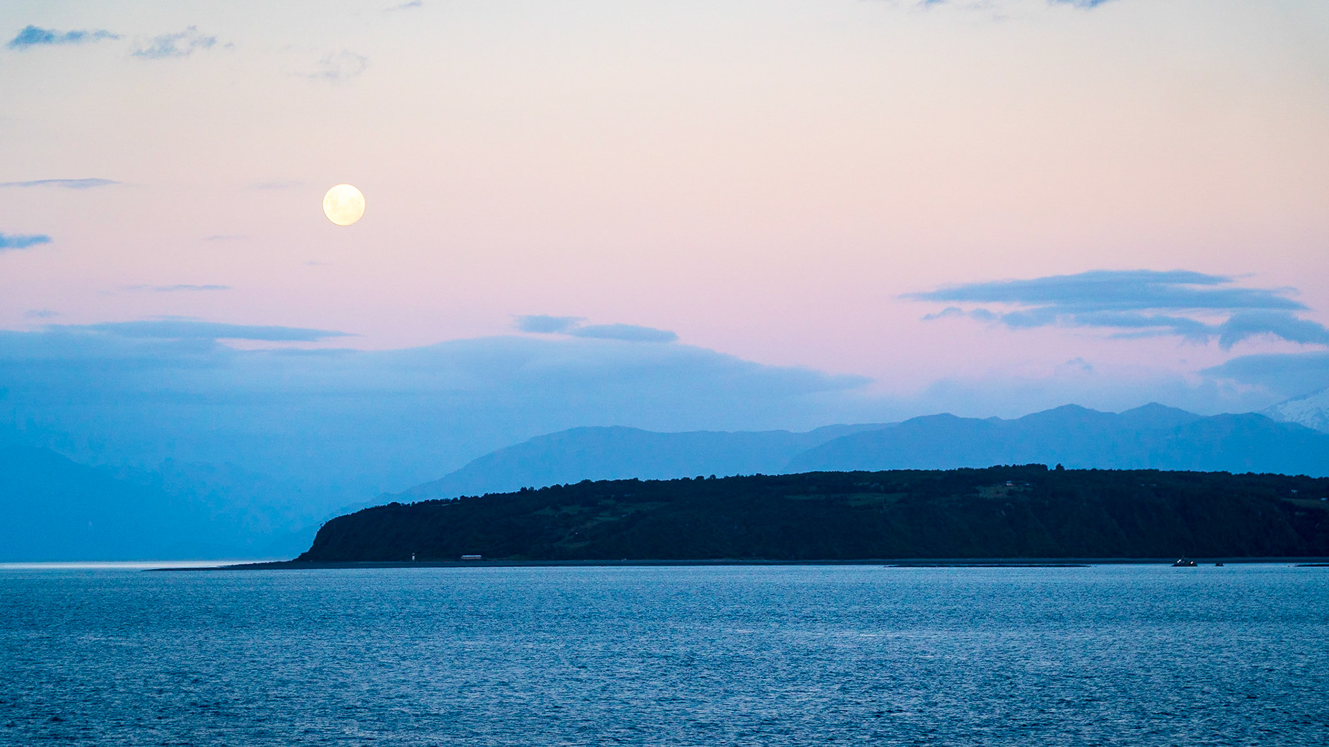 Supermoon over Chile