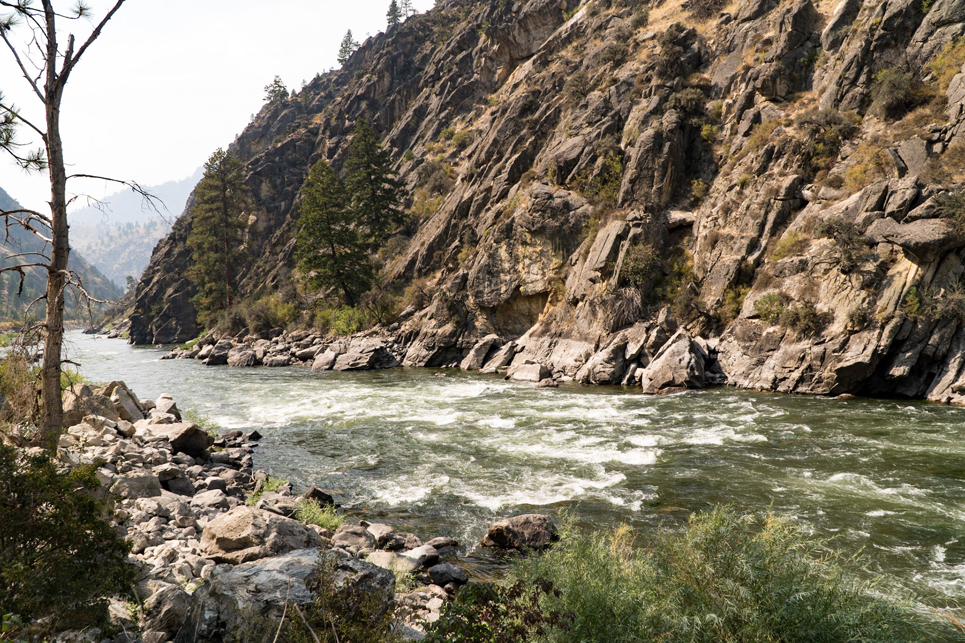 A stop along Shoup Trail on the Salmon River
