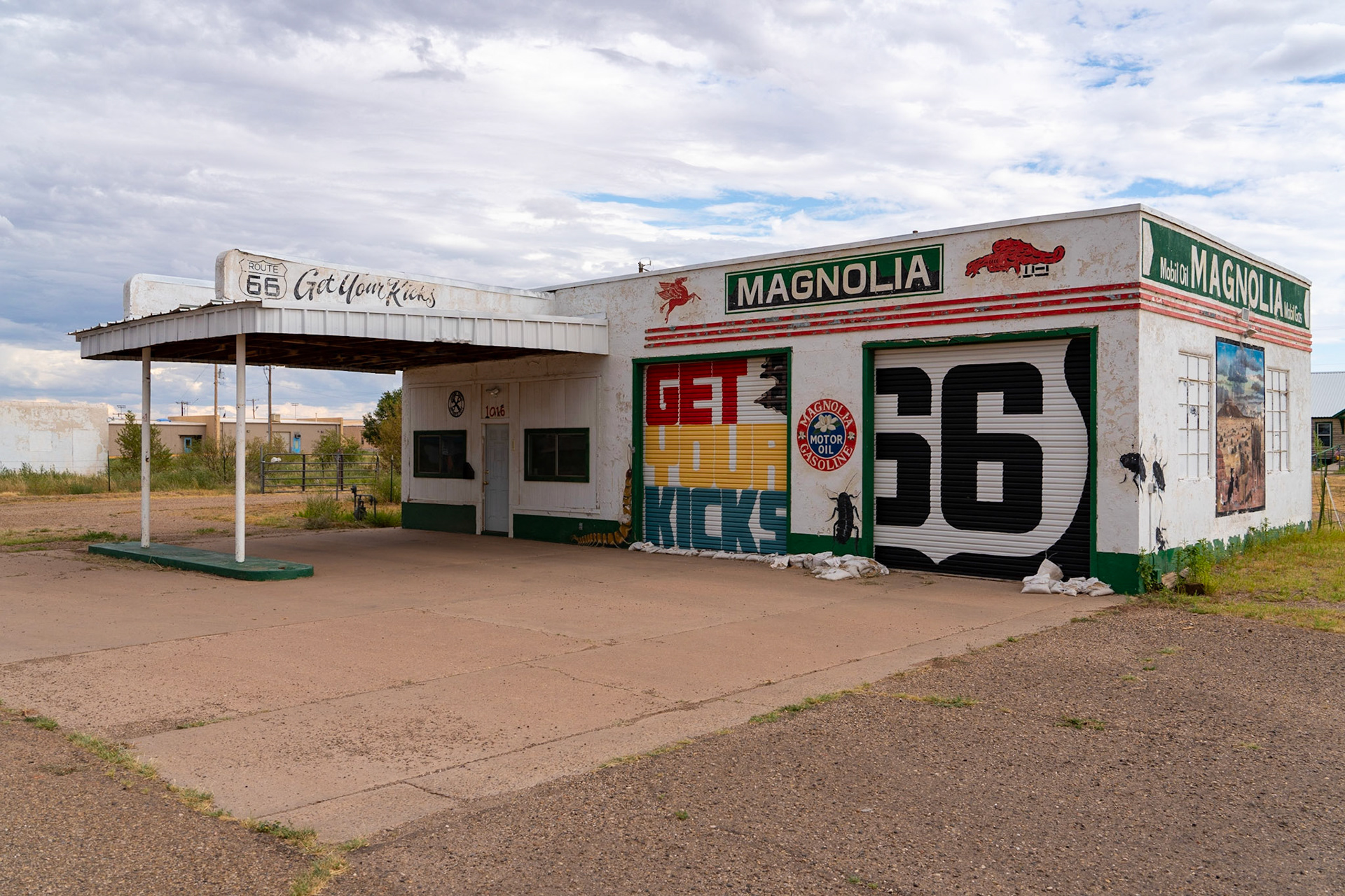 Old gas station on Route 66 in Tucumcari