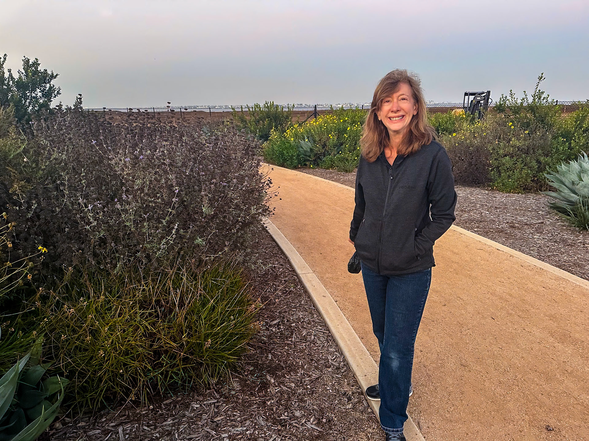 Sunrise walk along the trail