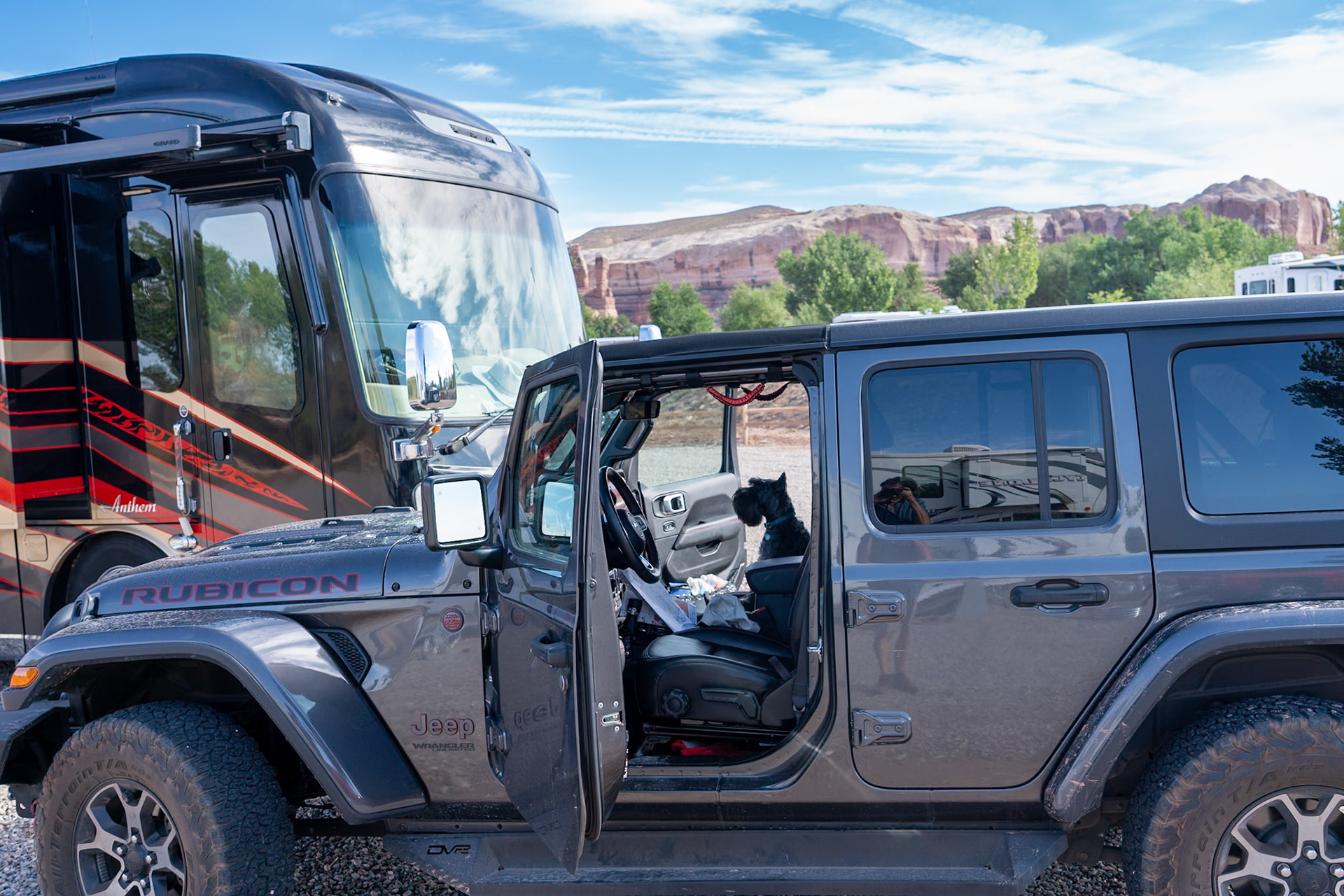 Tripp loaded up and ready to go