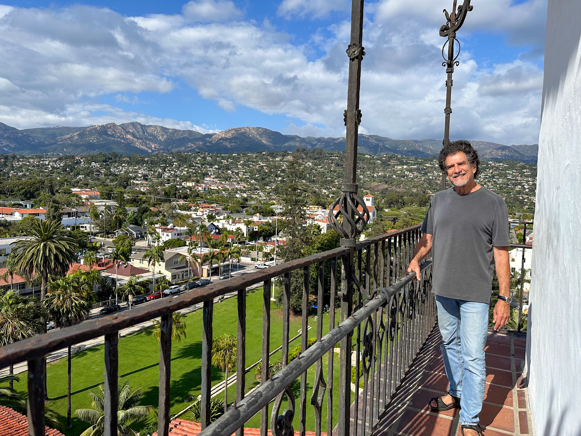Atop the Santa Barbara courthouse
