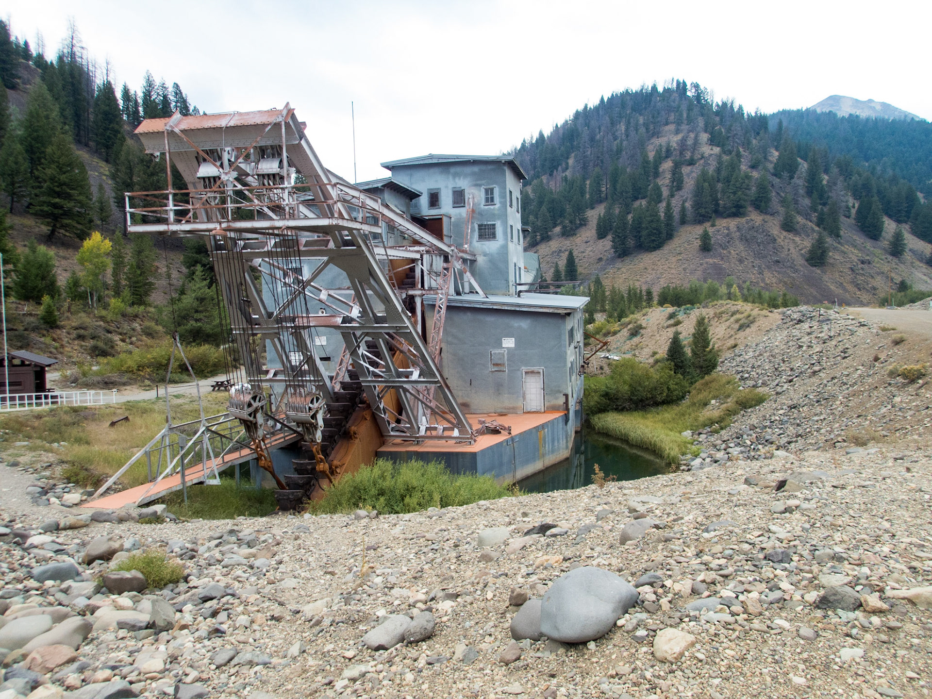 Abandoned Yankee Fork gold dredge
