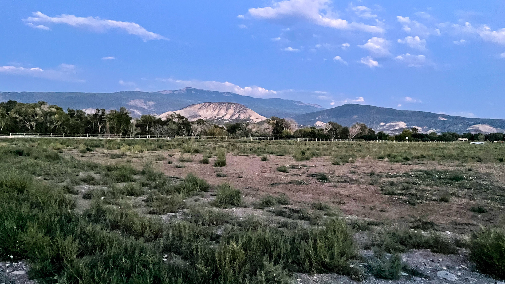 San Jaun Mountains behind the RV (after sunset)