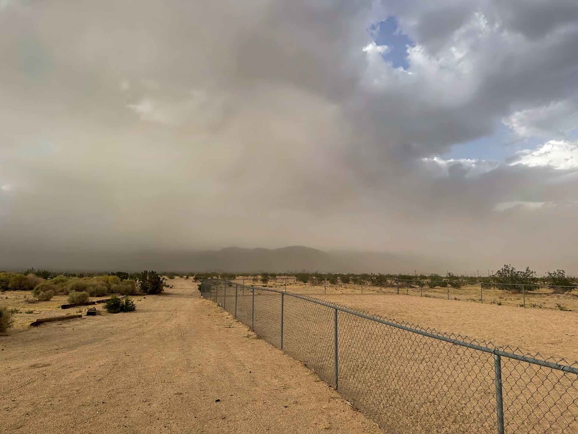 Dust storm approaching