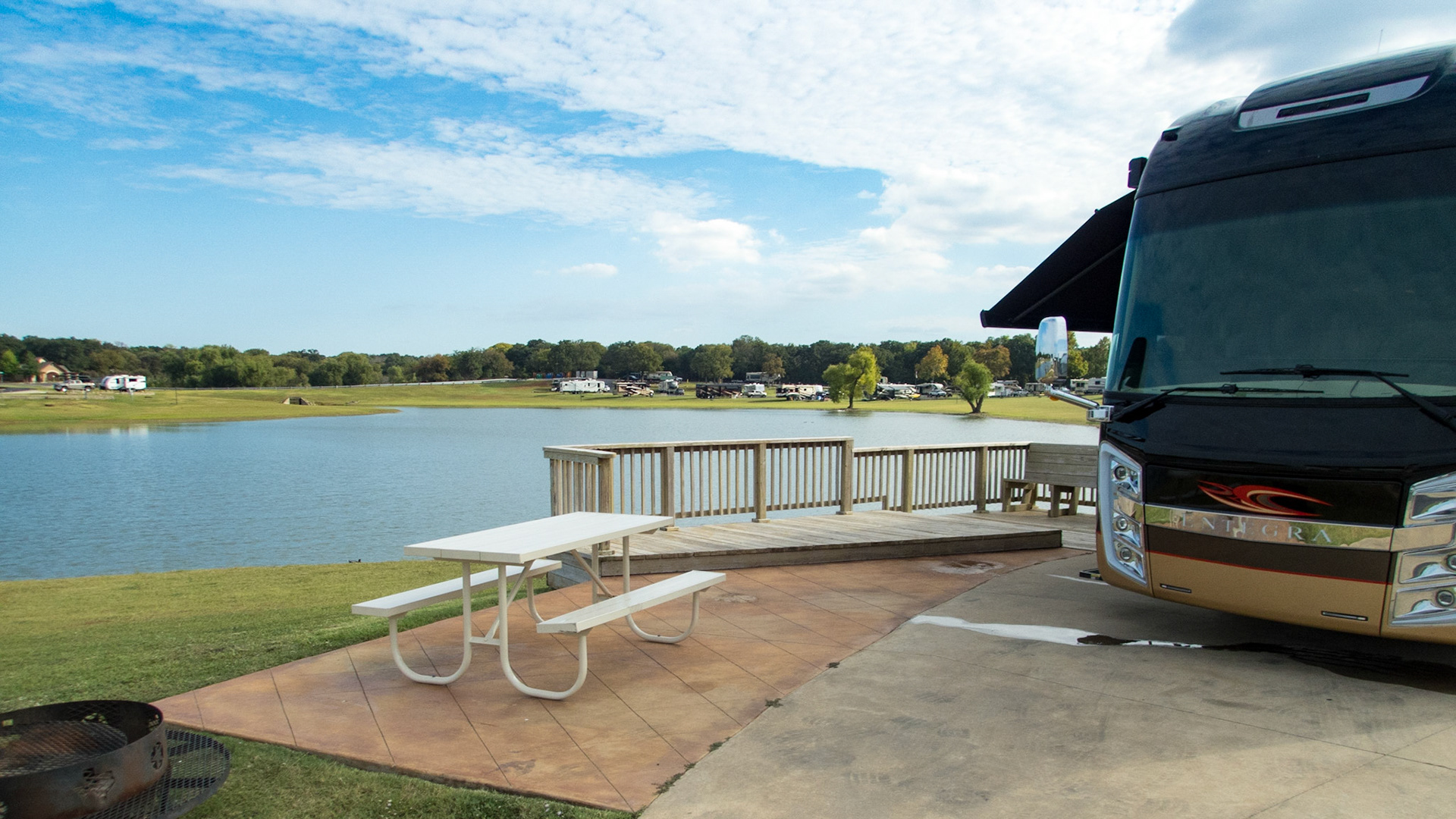 Our site at Vinyards Campground in Grapevine