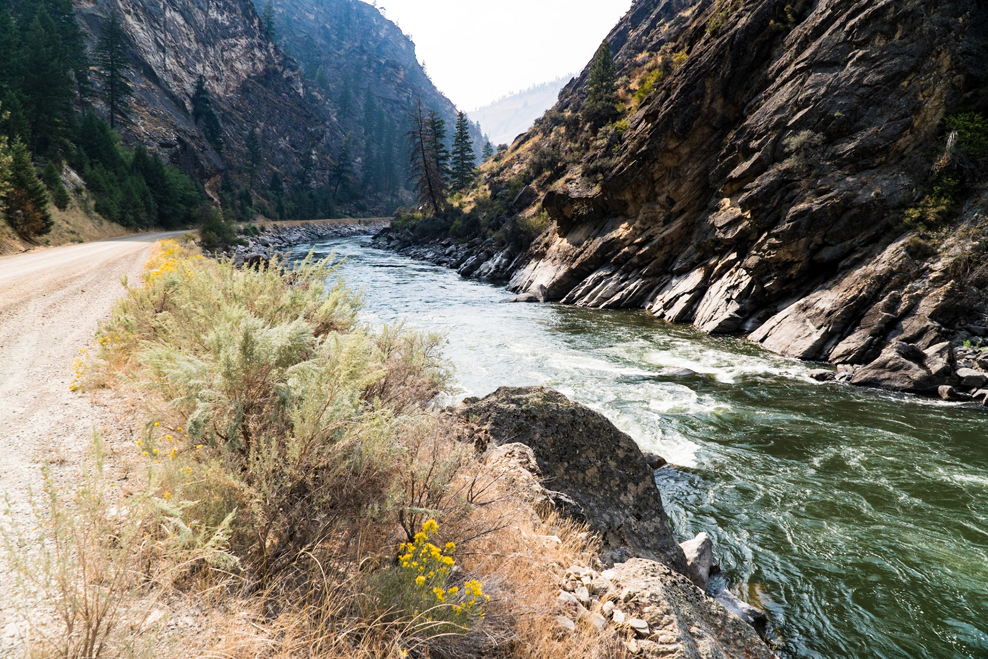 A stop along Shoup Trail on the Salmon River