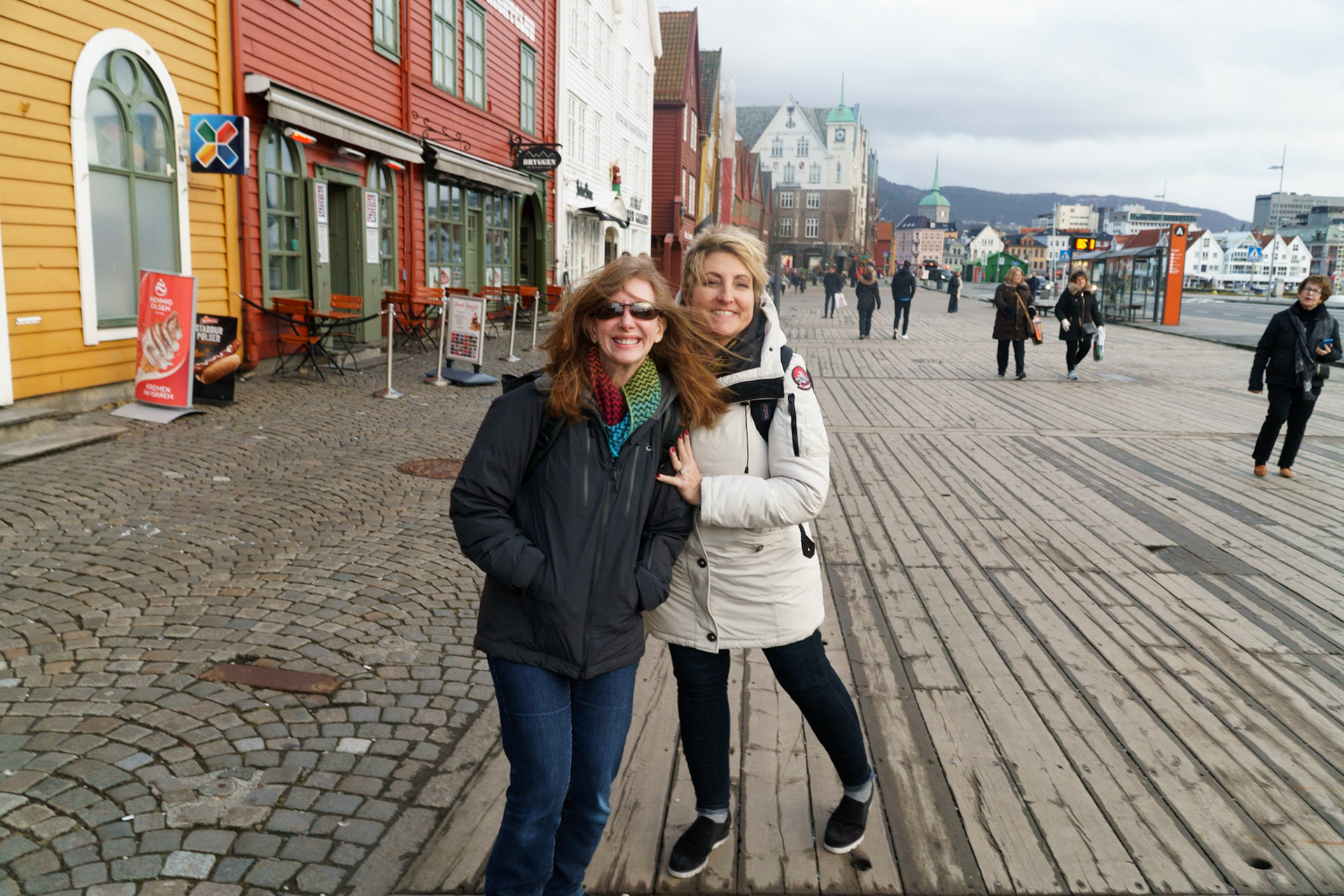 Outside the Raddison Hotel in Bergen