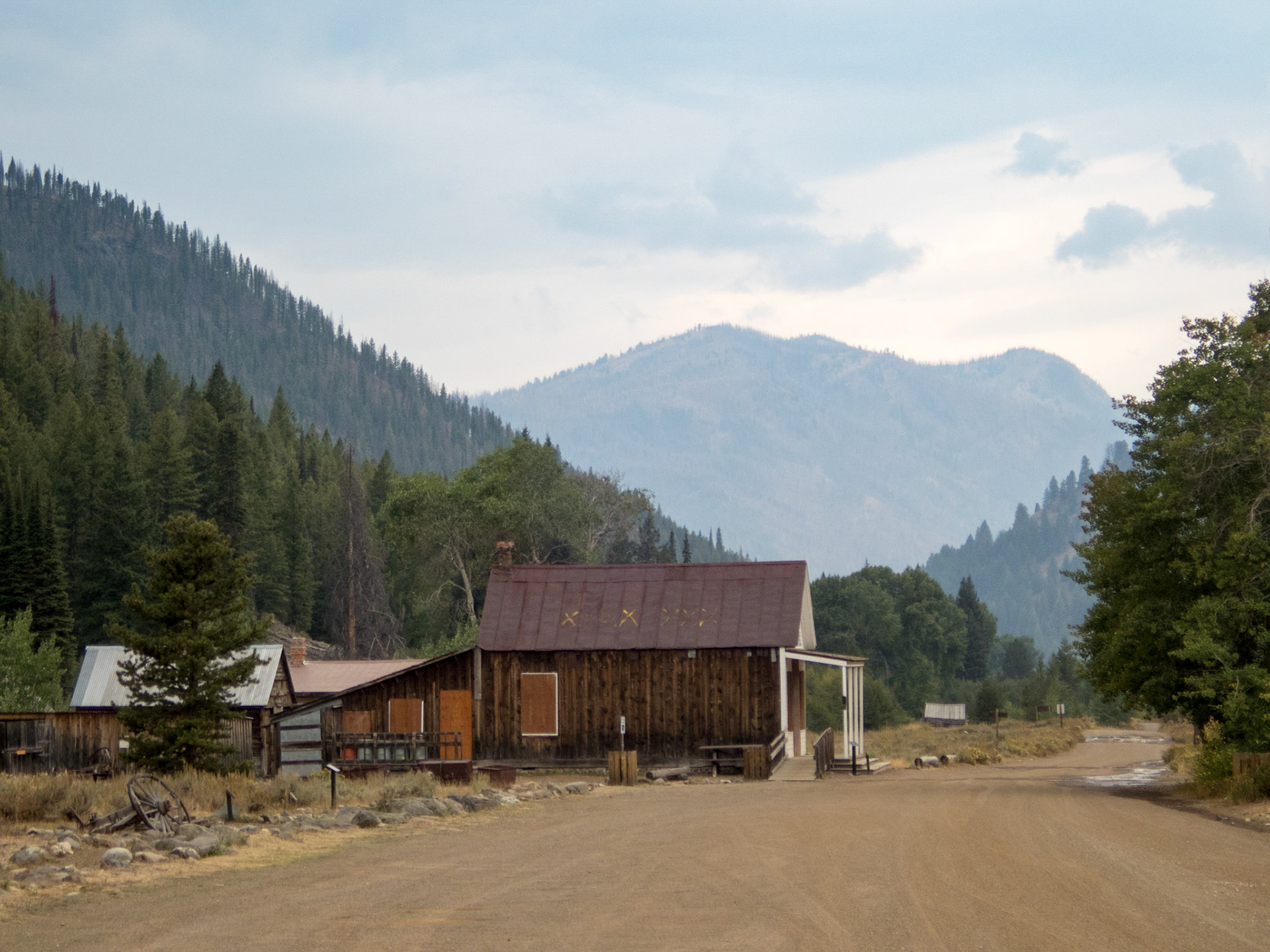 A few buildings remain in the Custer Ghost Town