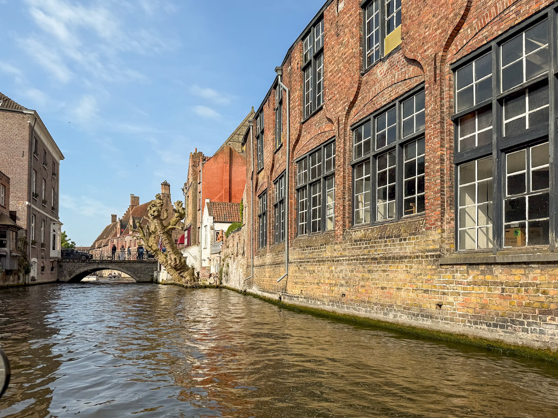 Canal tour thru Bruges