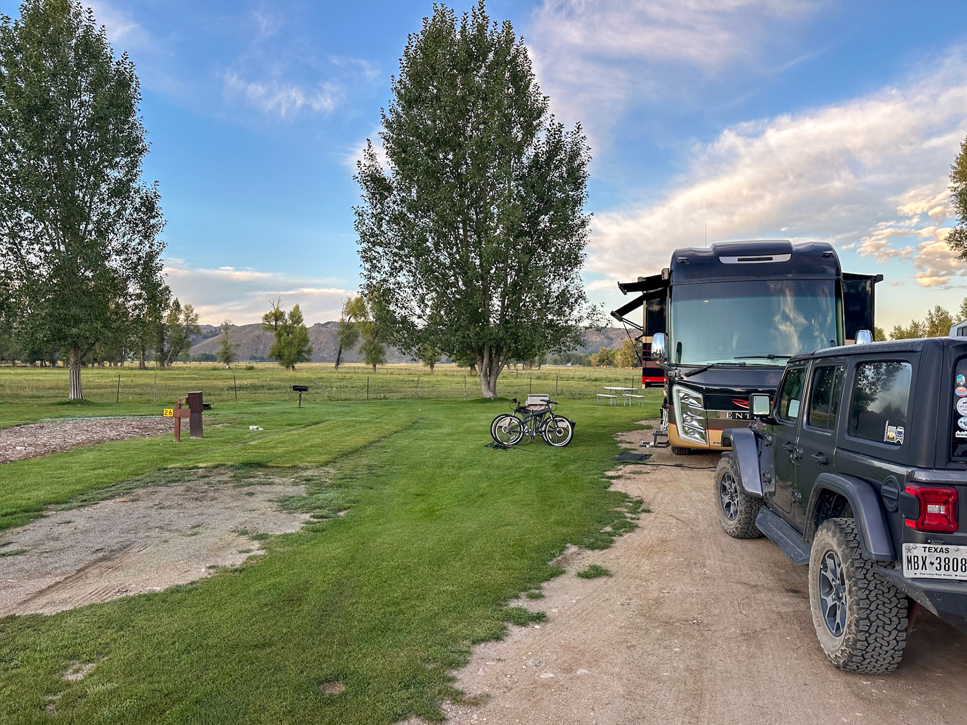 Our campsite in Gunnison