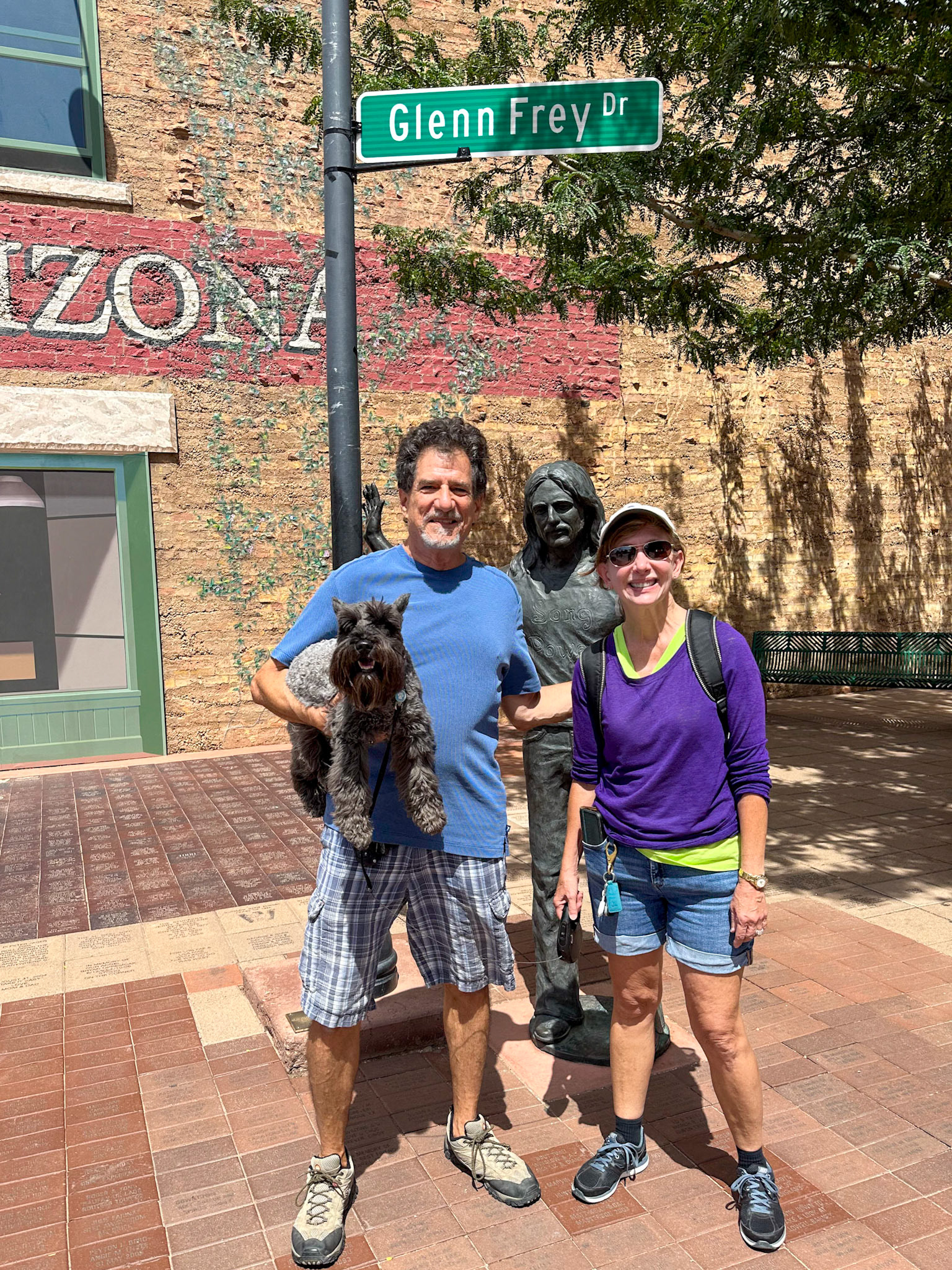 Standing with Glenn Frey in Winslow Arizona