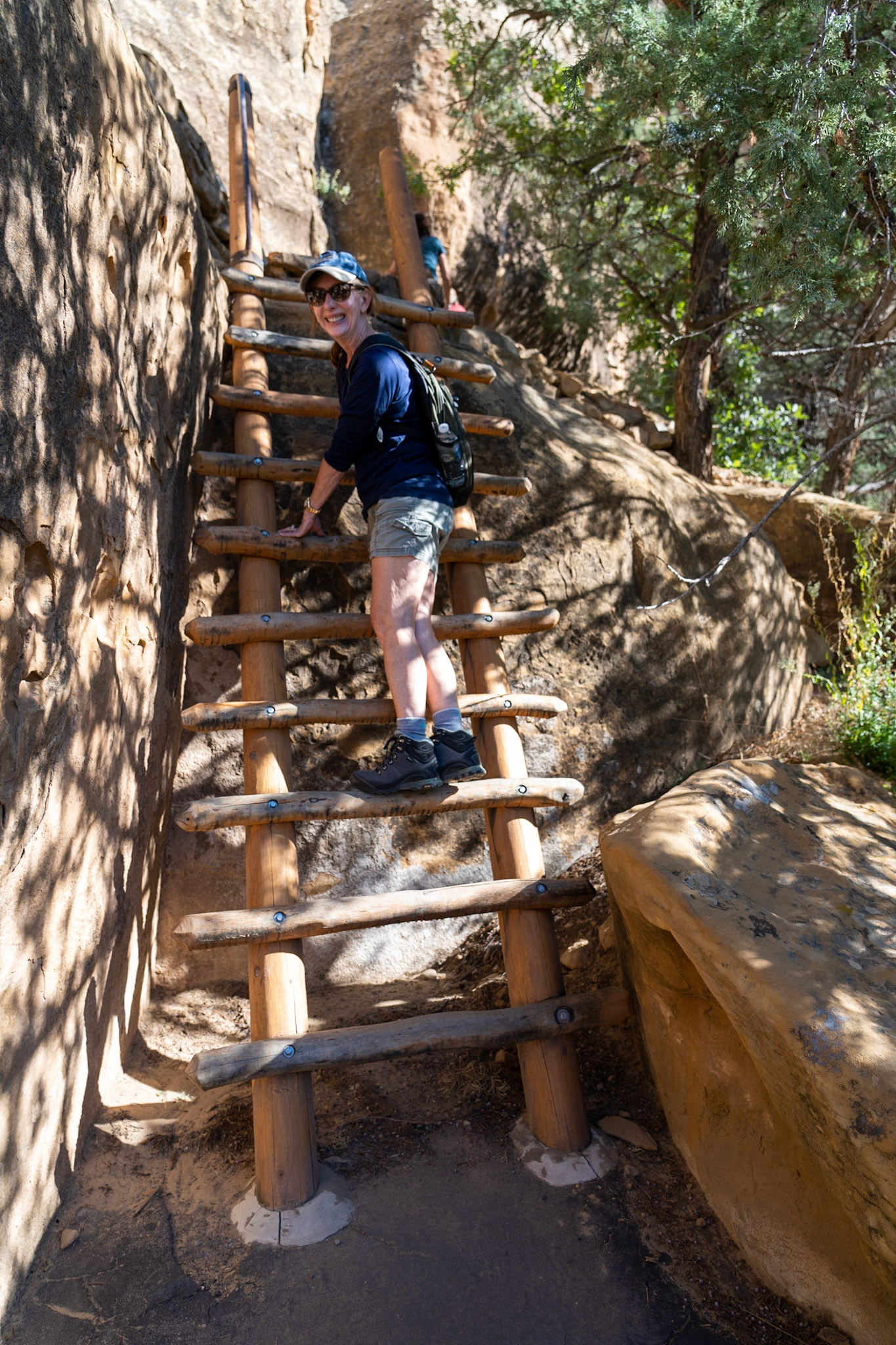 Ladders were used to get to the dwellings