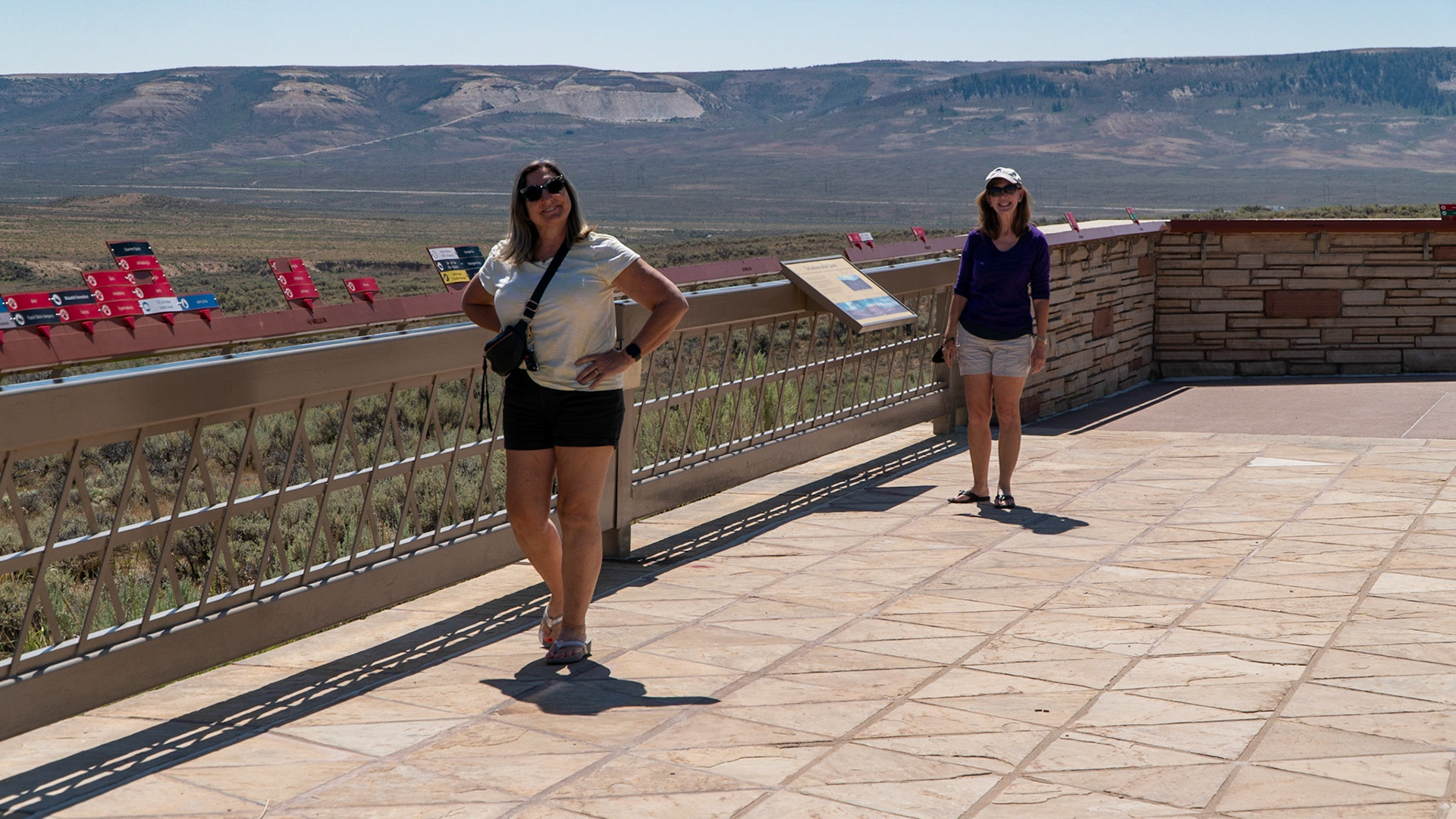 The view from the Fossil Butte Visitor Center patio