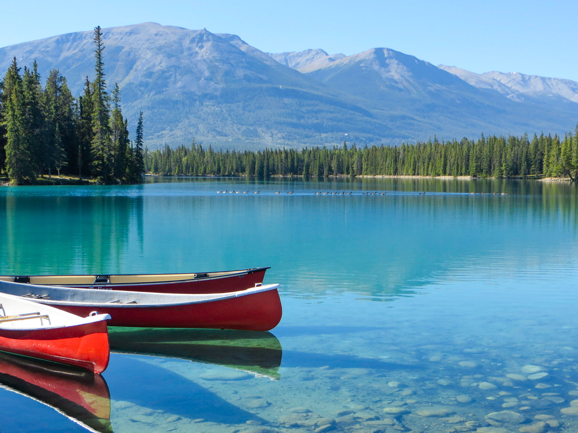 Lake Beauvert near Jasper Park Lodge