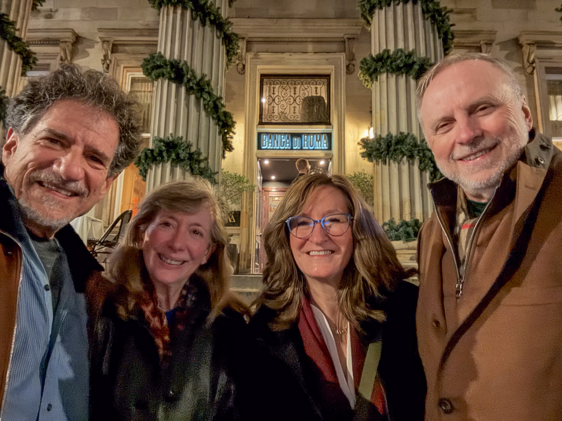 After dinner at Banca di Roma