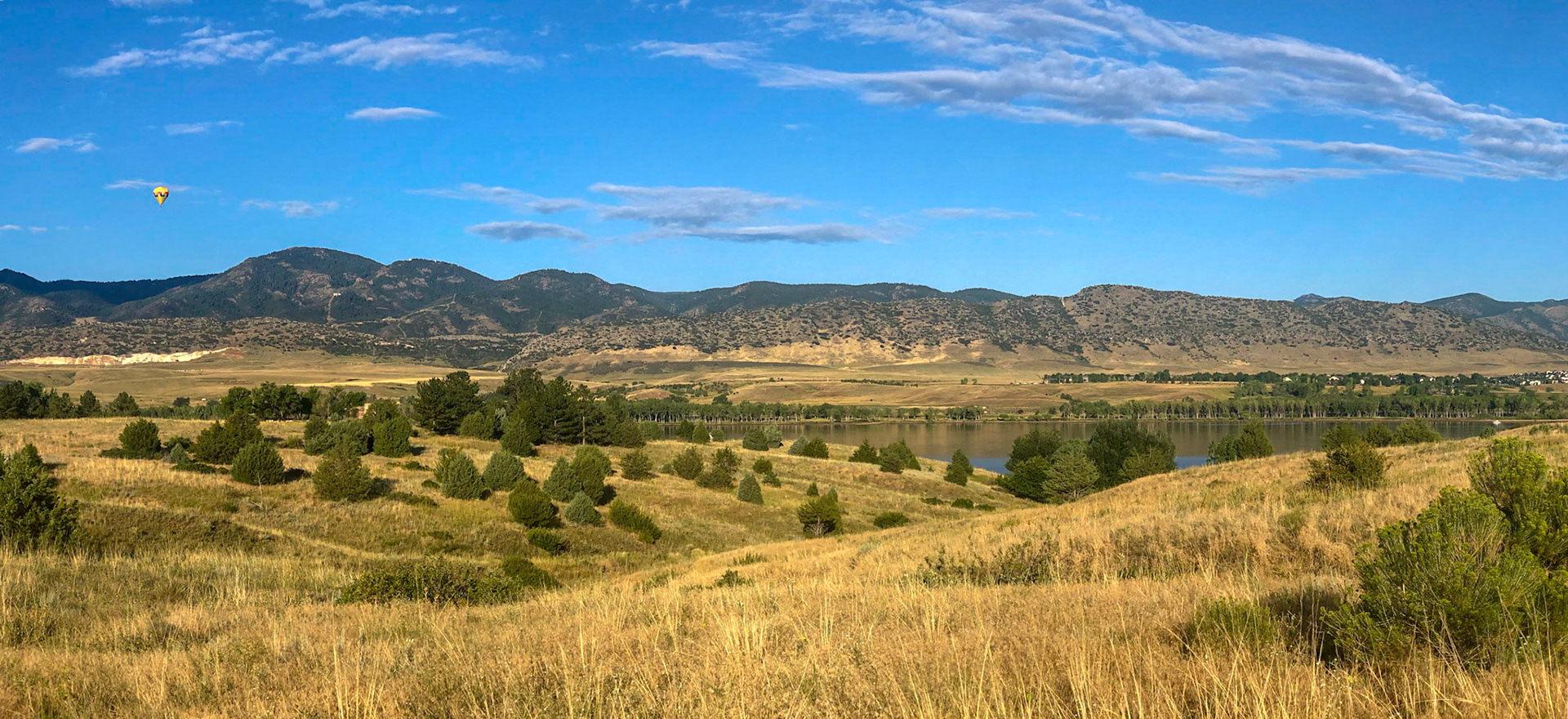 Our morning view at Chatfield State Park near Denver