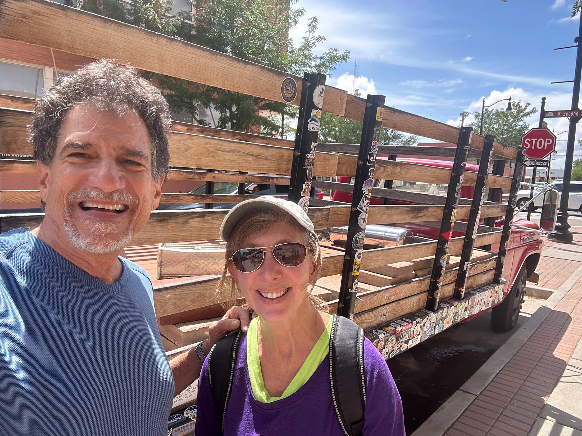Standing on the corner with a Flatbed Ford