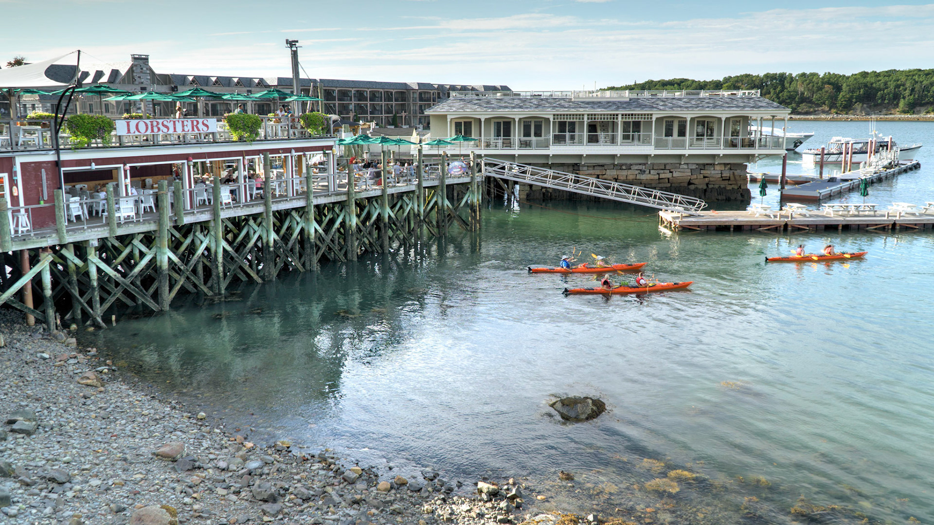 The harbor at Bar Harbor, Maine