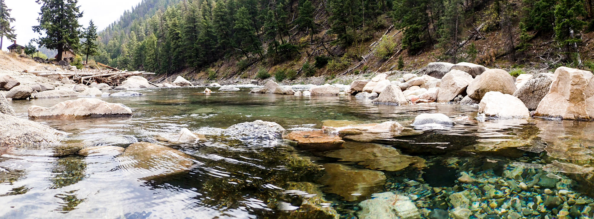 Hot spring in the Salmon River