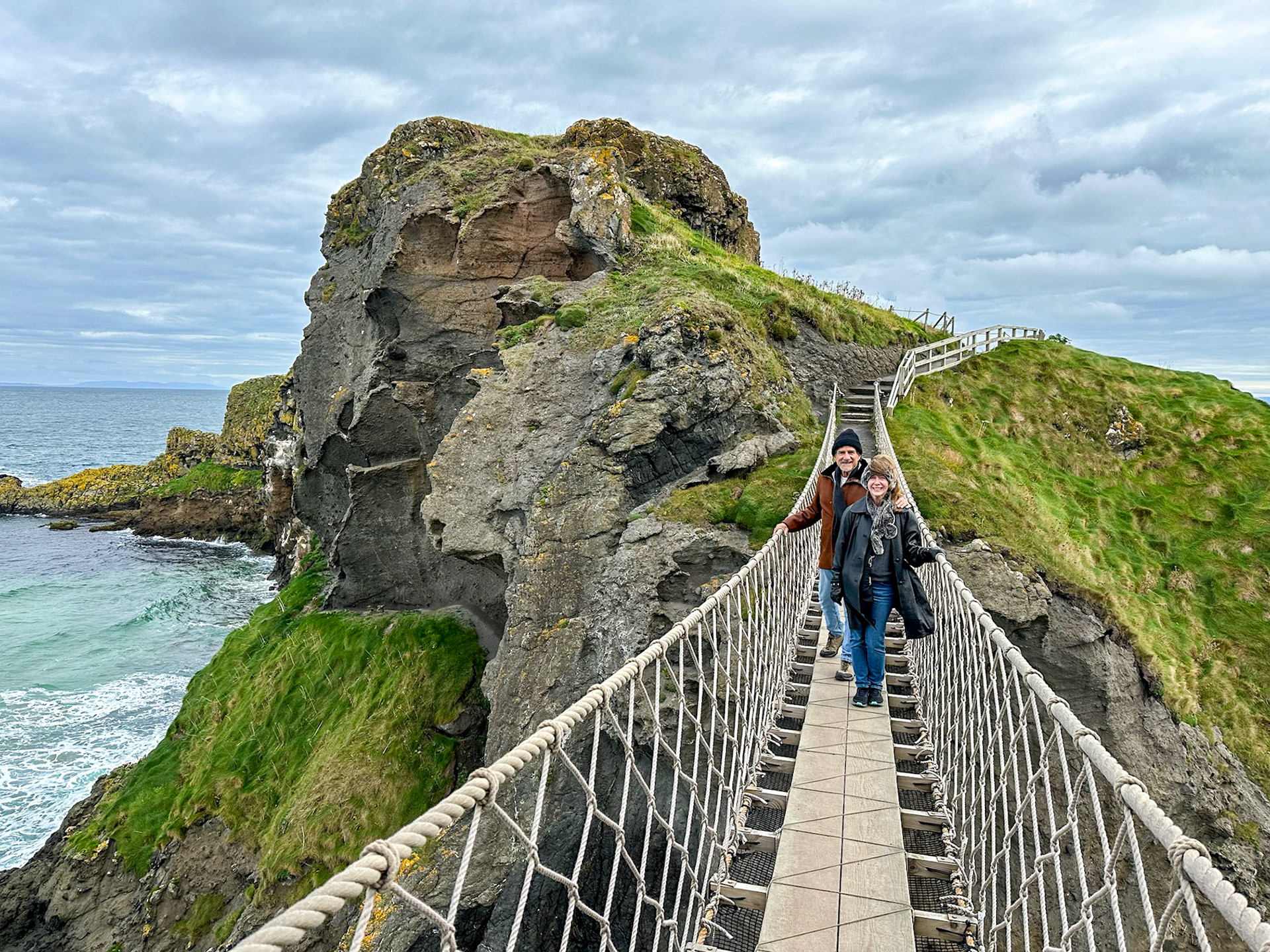 Rope bridge is 100' above the Atlantic