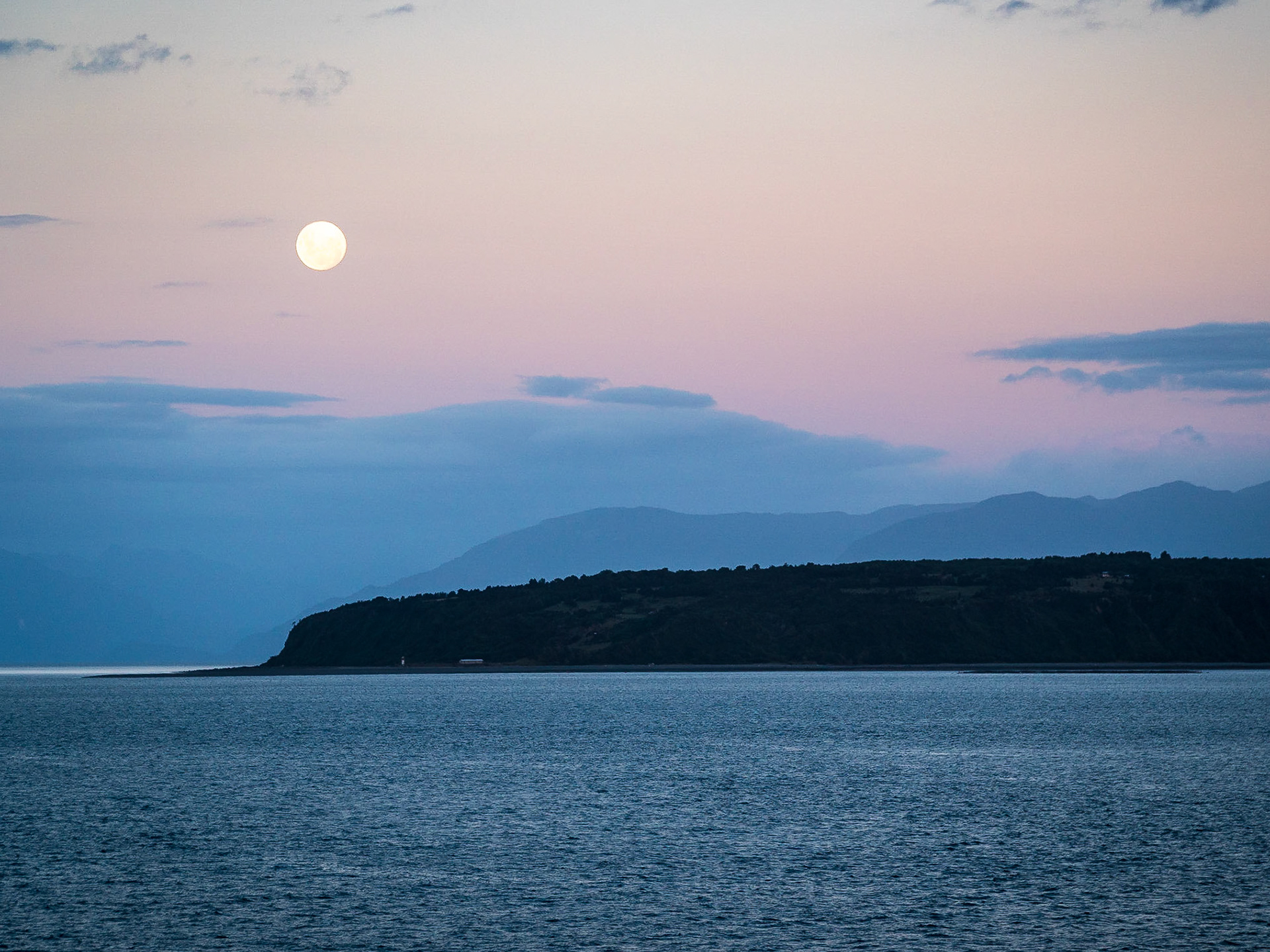 Supermoon over Chile