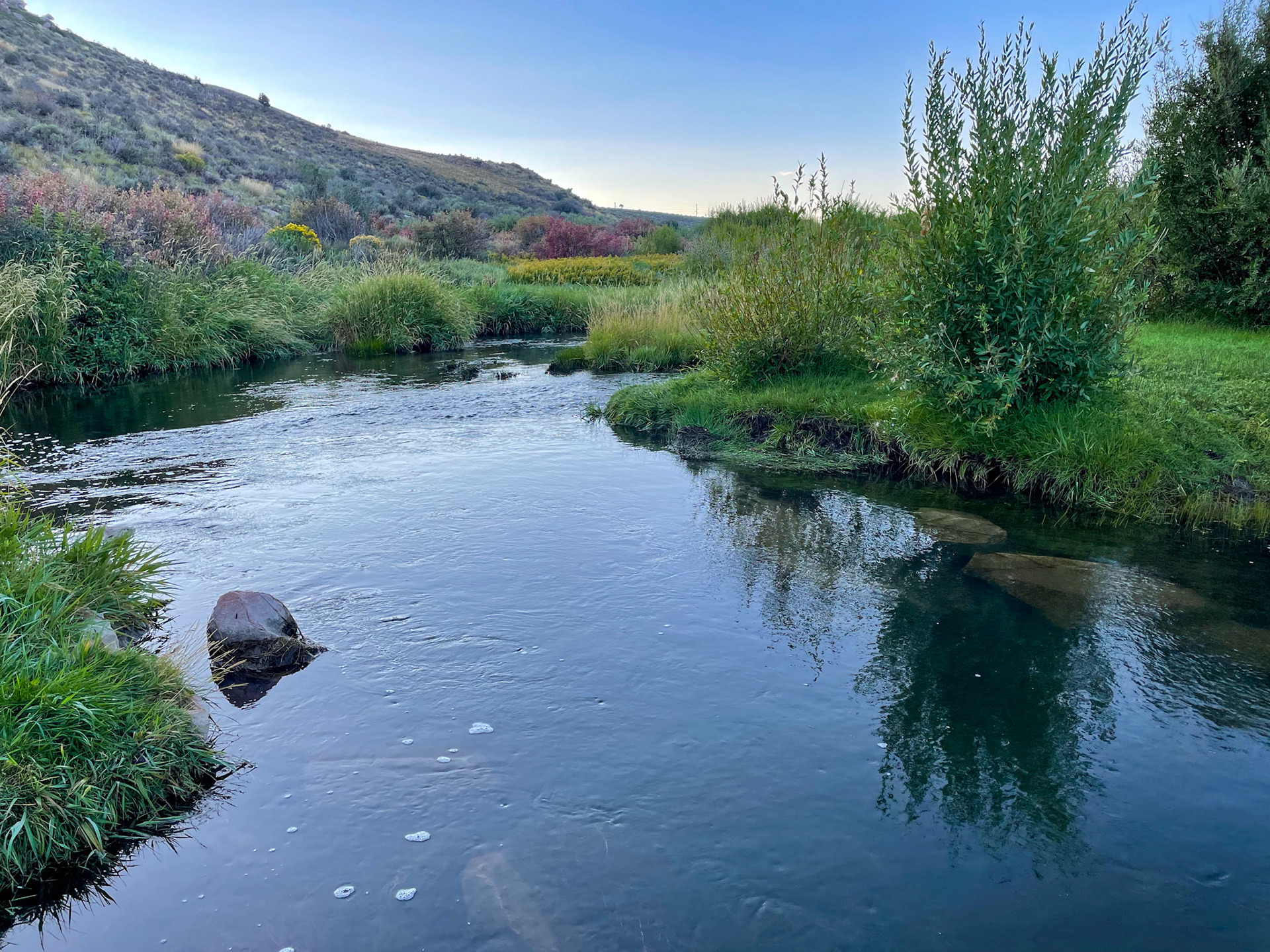 Early morning stroll along East Canyon Creek is a short hike from the campground