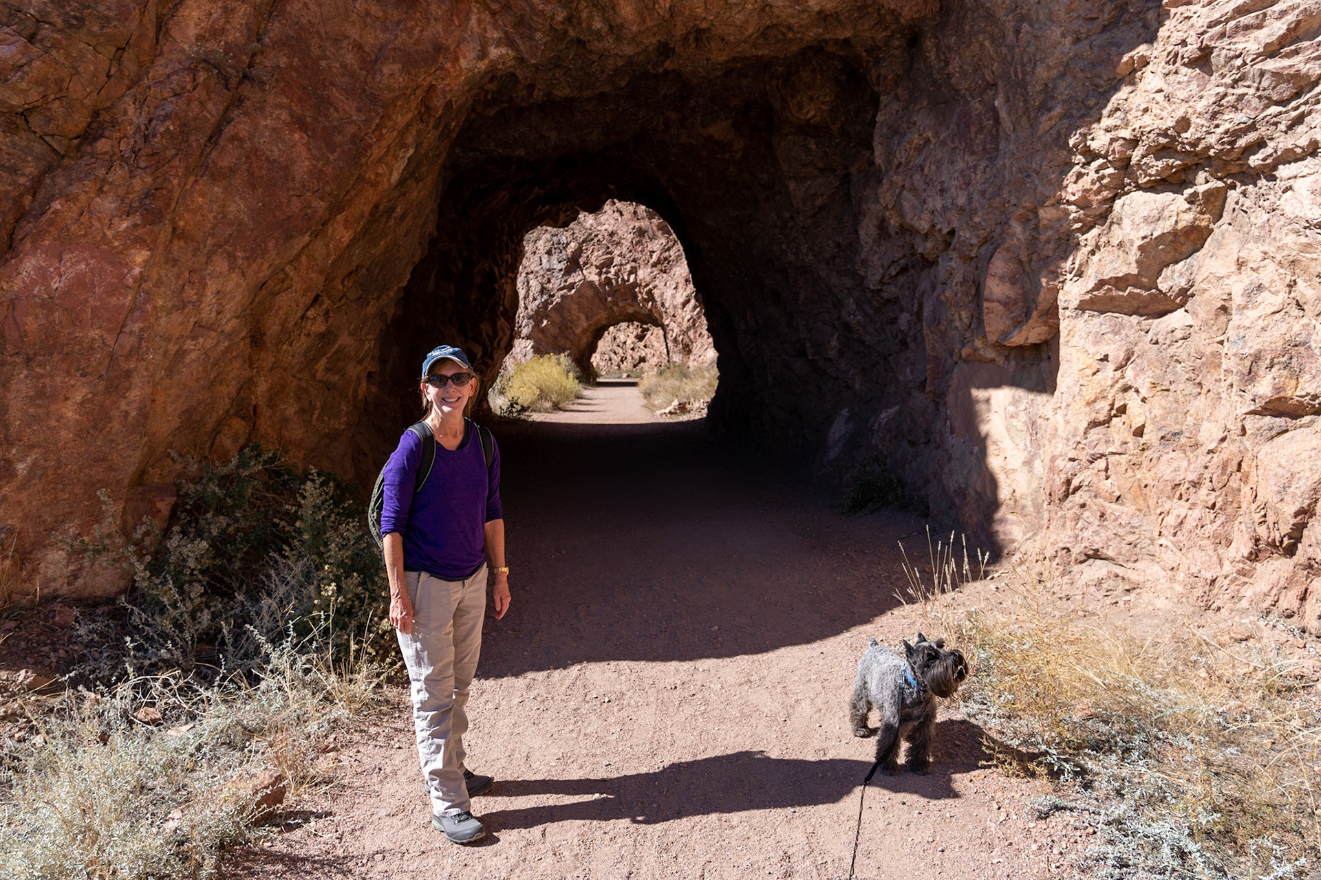 3 tunnels are along the trail