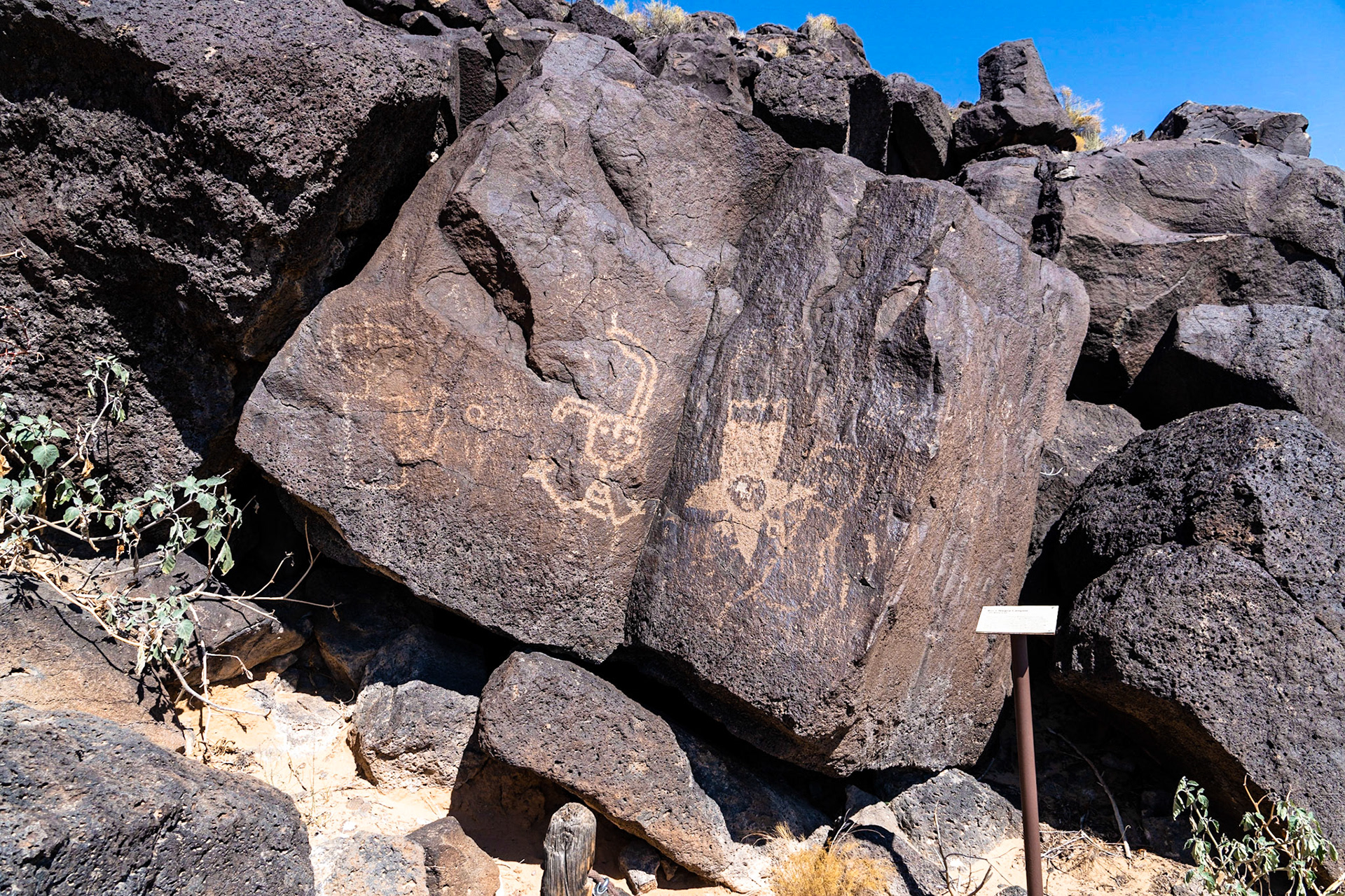 Ancient petroglyphs near Albuquerque