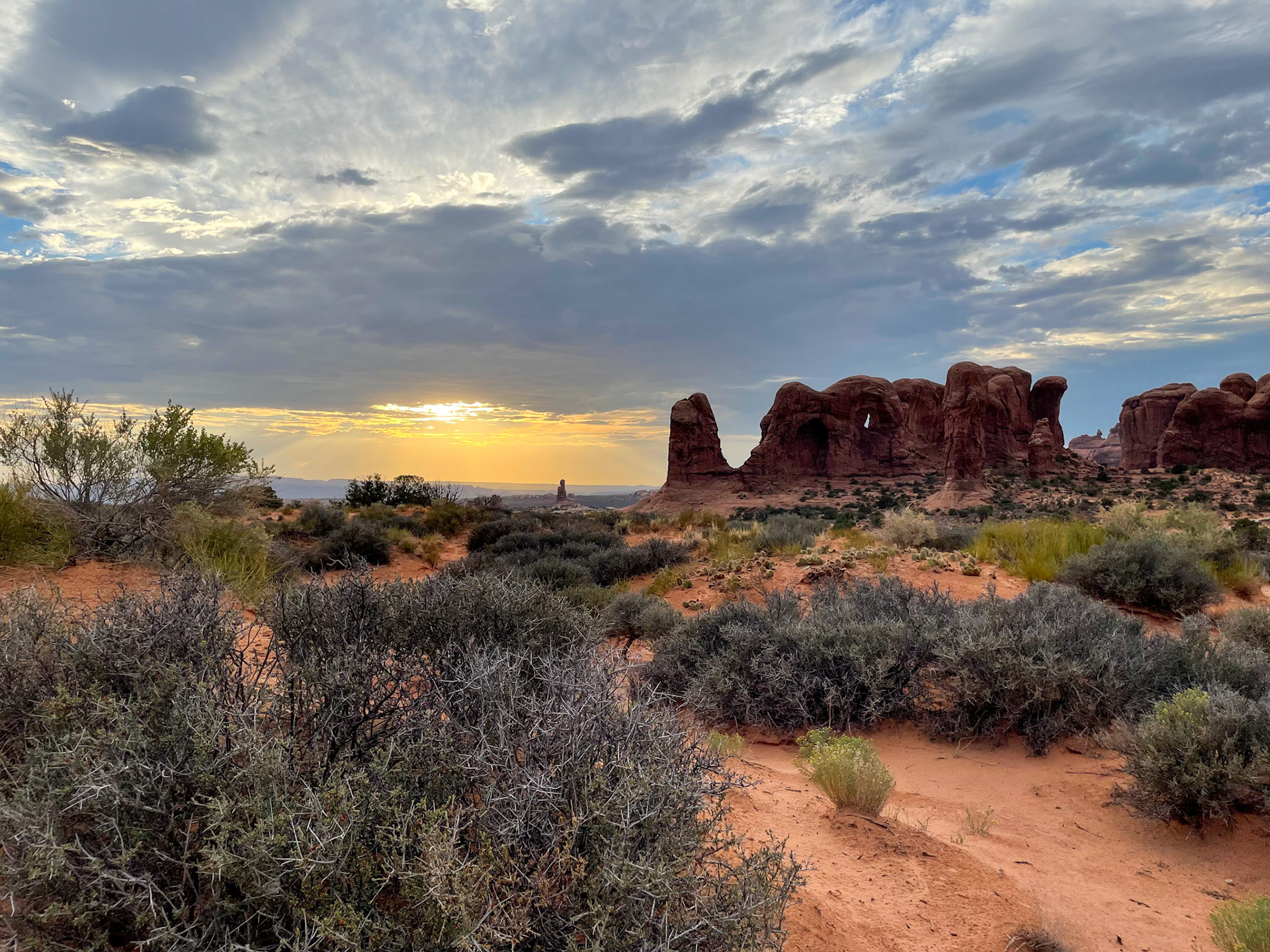 Arches National Park at sunset