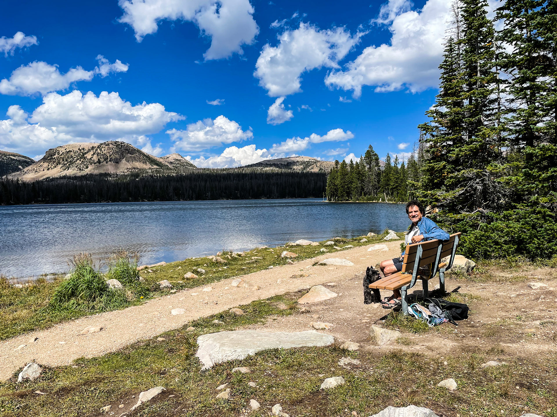 We found a perfect spot for lunch on Mirror Lake