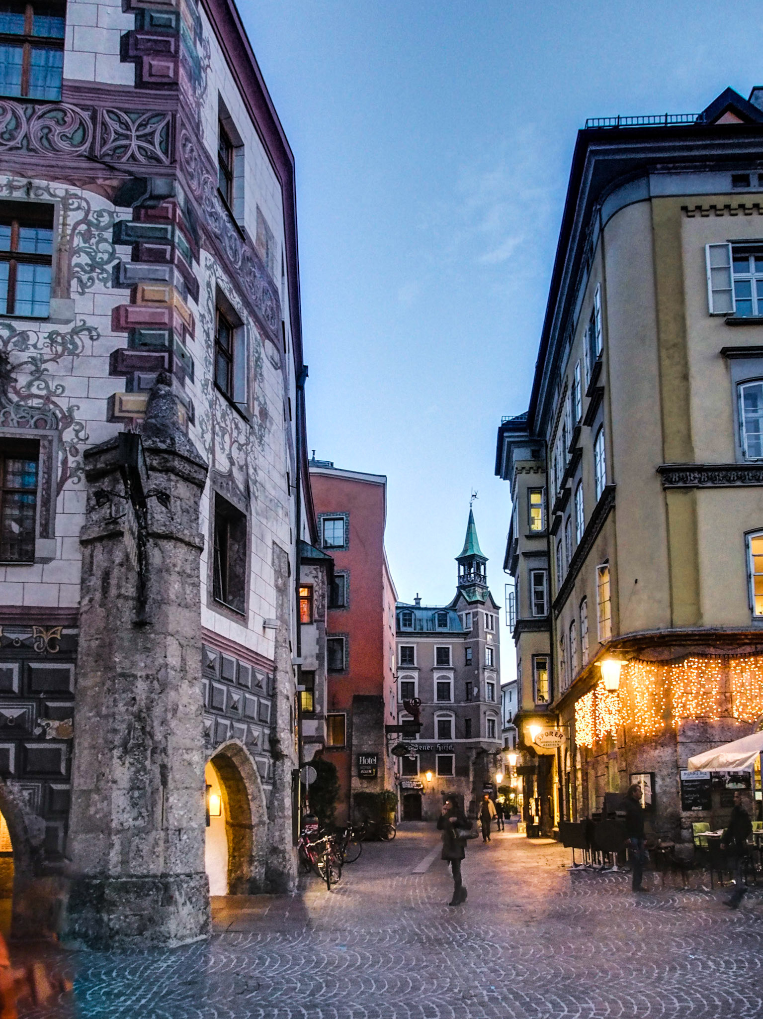 Innsbruck old town at night