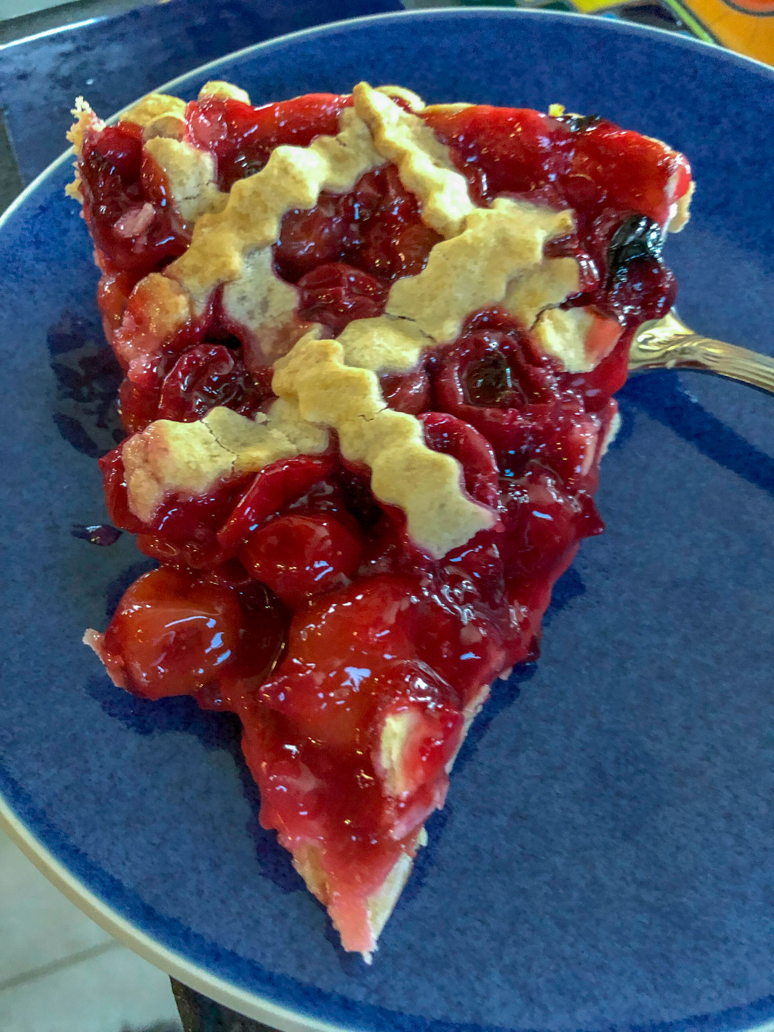 Farmer White's cherry pie