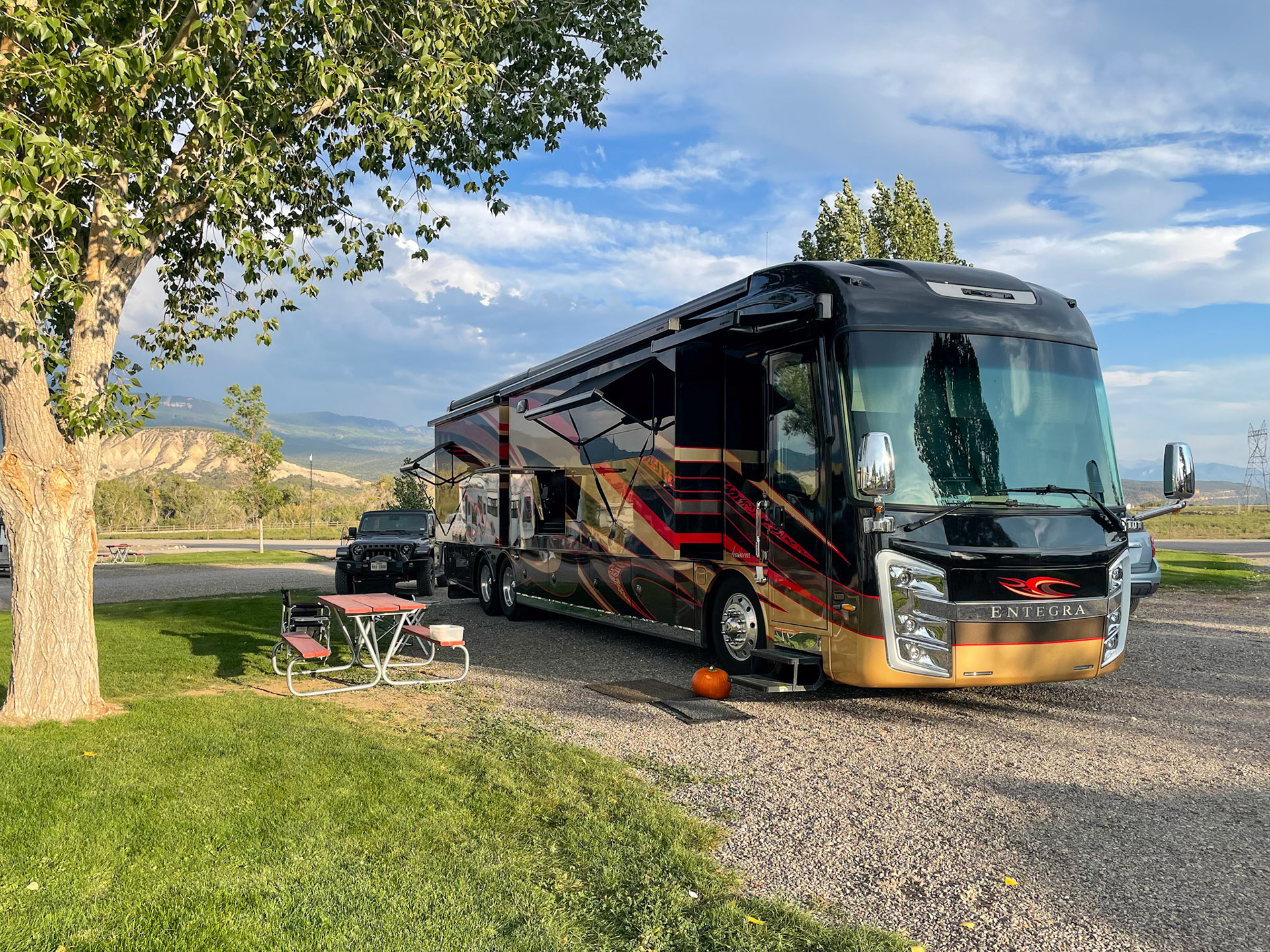 Our site at Centennial RV Park