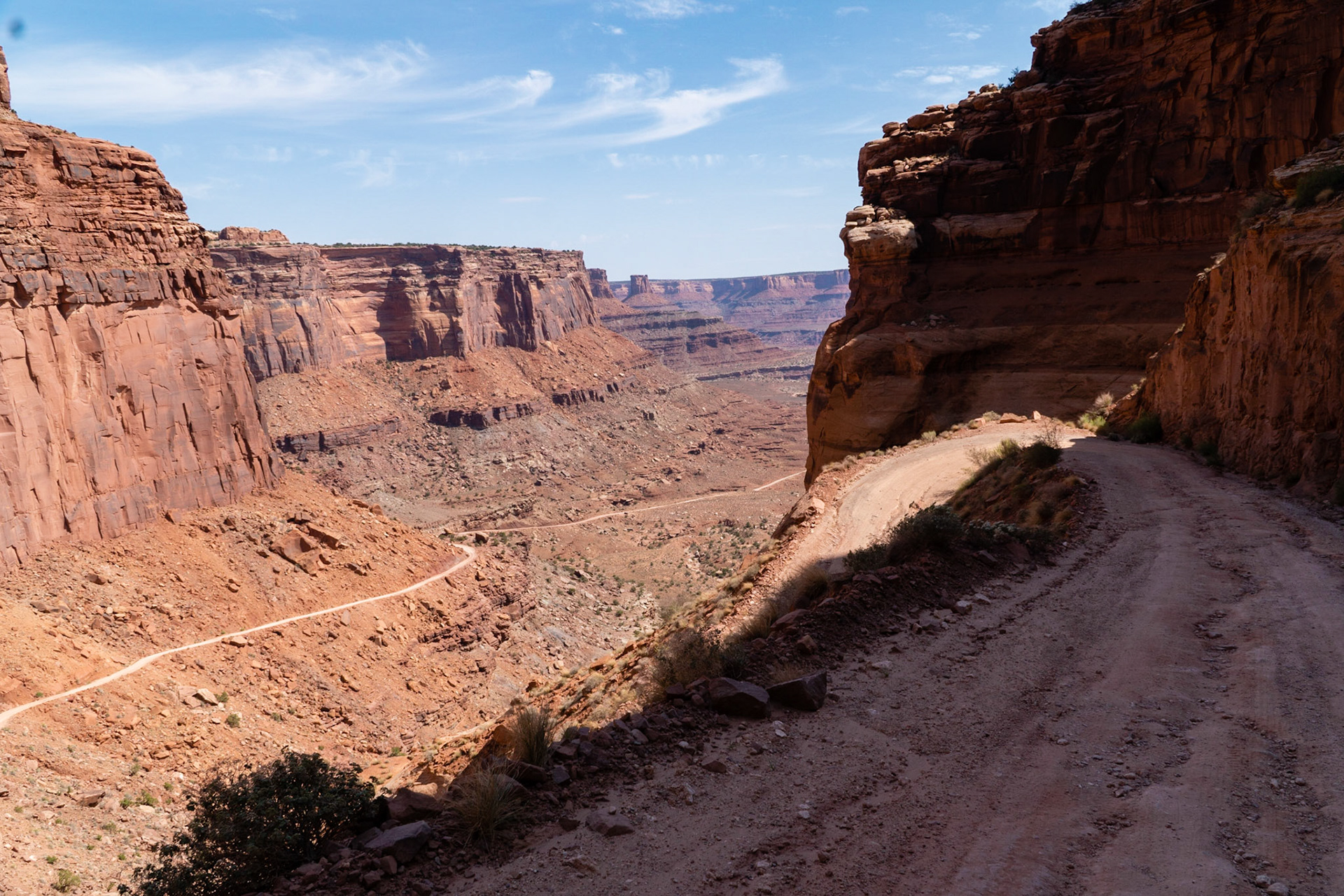 The trail gets narower and narrower