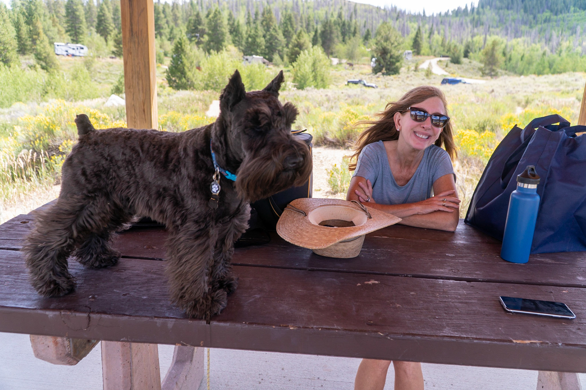 Picnic stop at Willow Creek Reservior