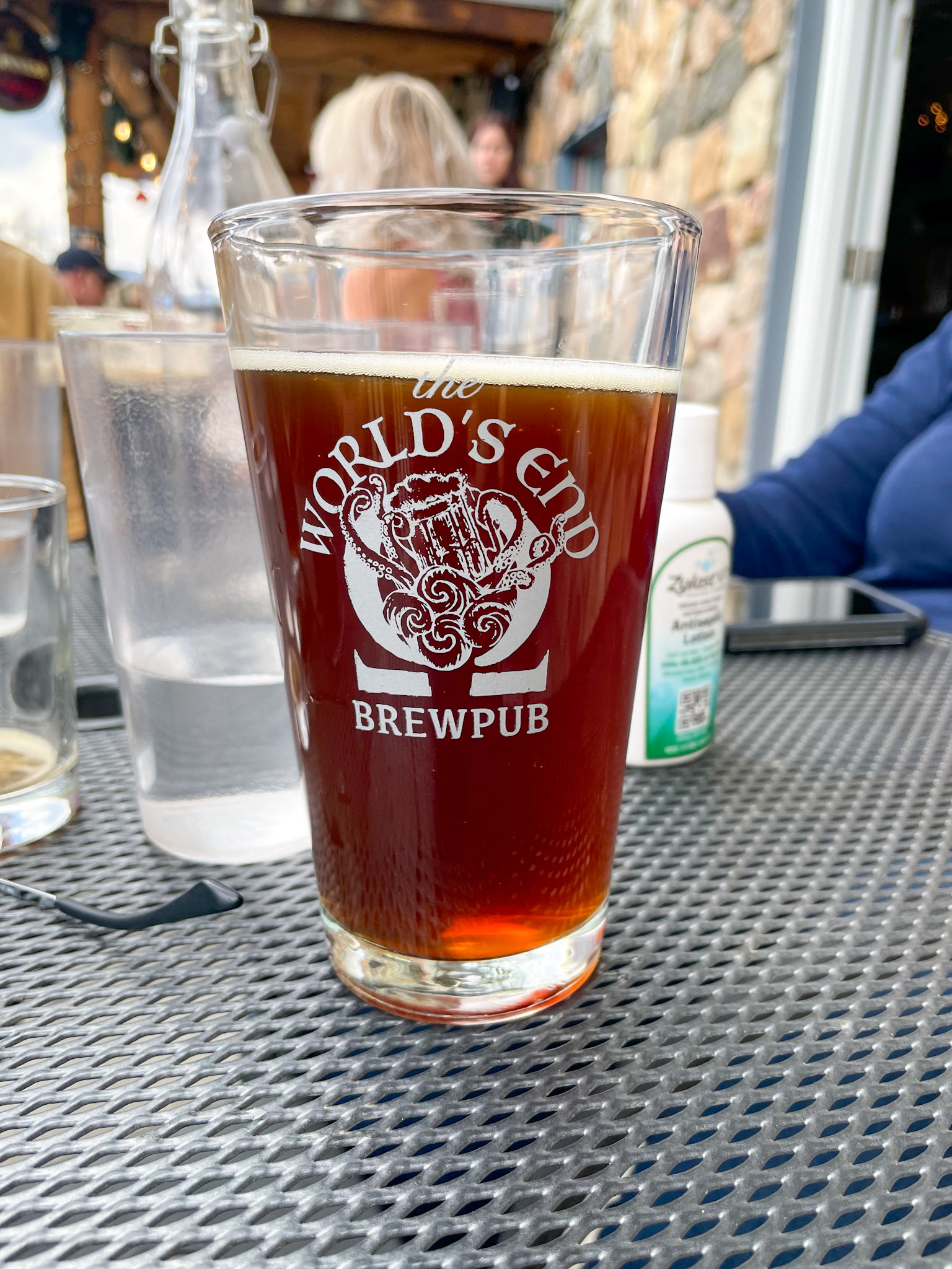 Libations at World's End brewpub in Grand Lake, Co