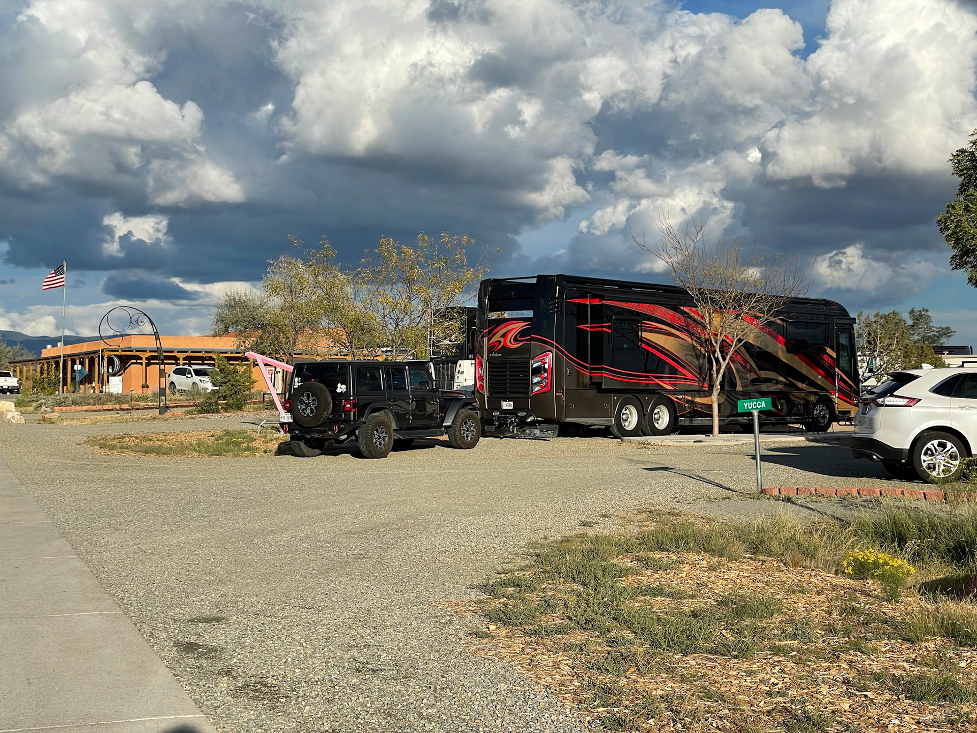Our campsite at Santa Fe Skies