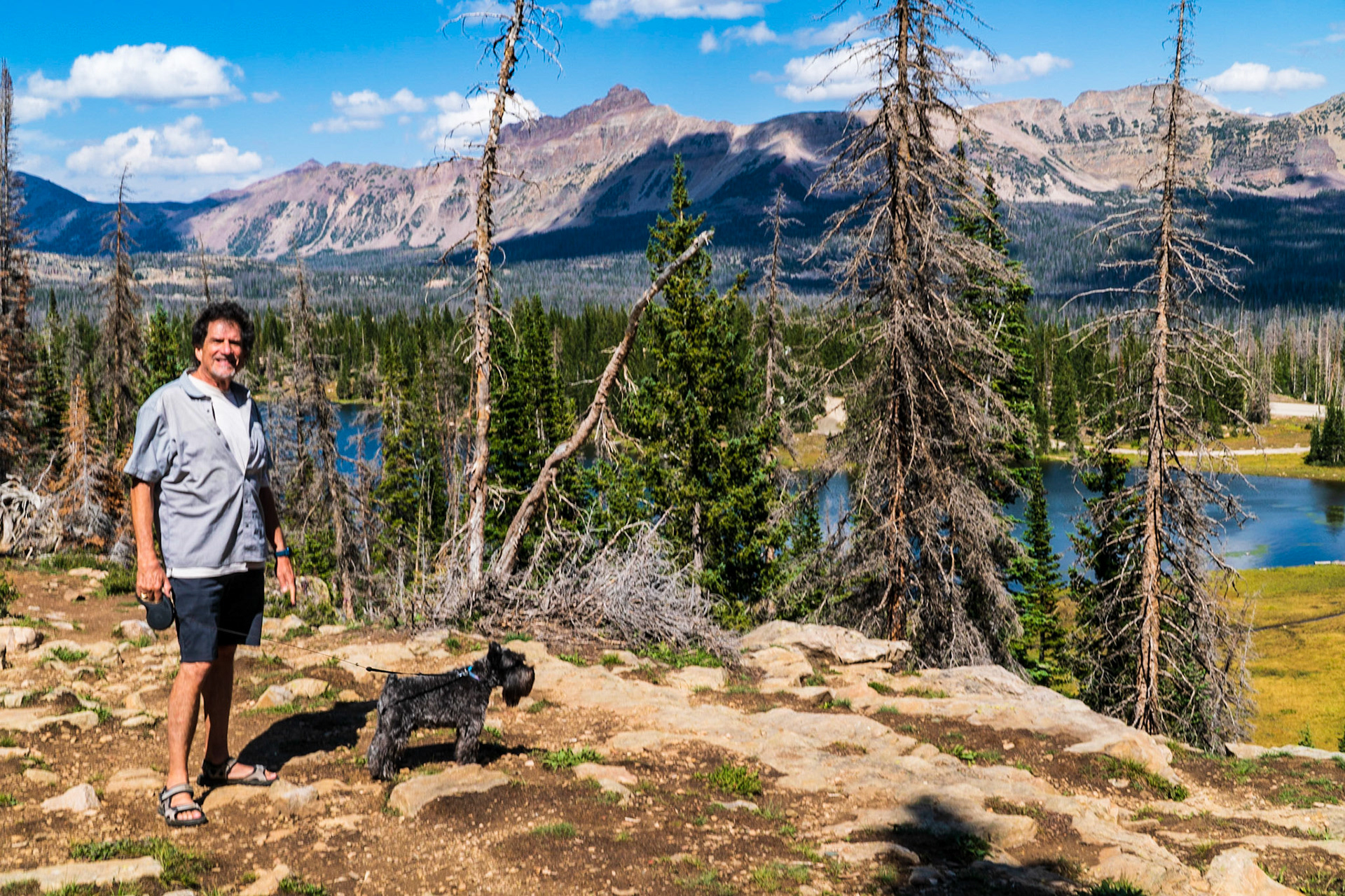 A short hike takes us to an overlook to see Mirror Lake from above