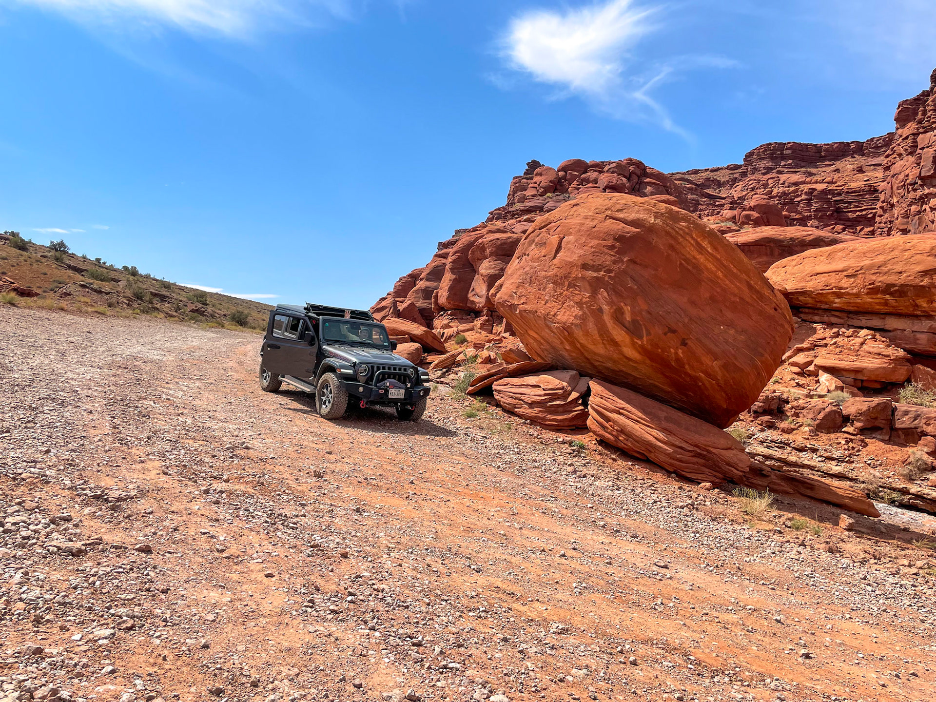 Balancing rock as we head to Potash
