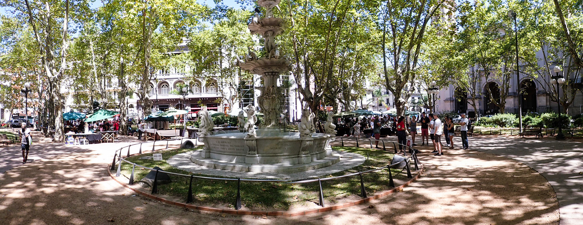 Flea market at Constitucion Plaza