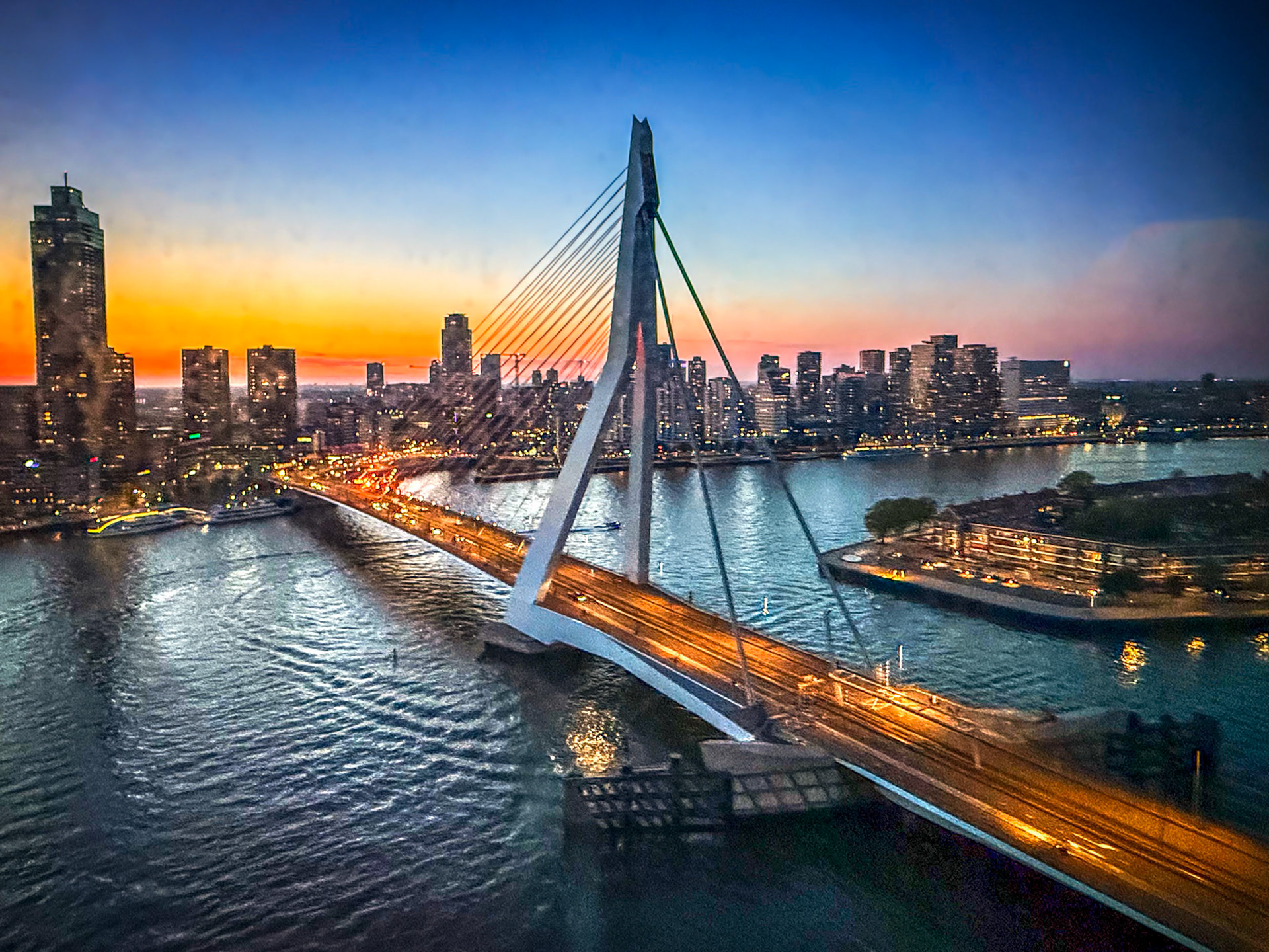 Erasmus Bridge seen from our room