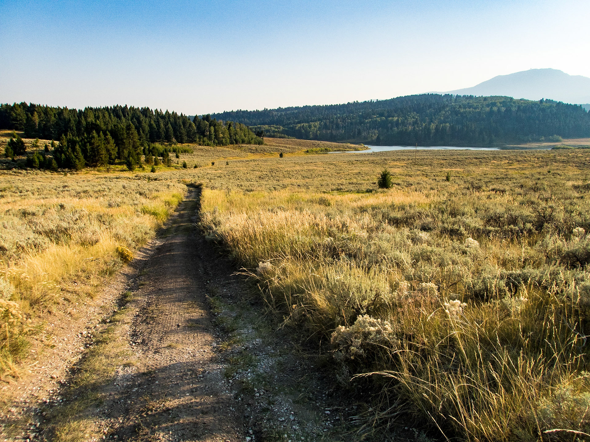 Along the hike behind the lake