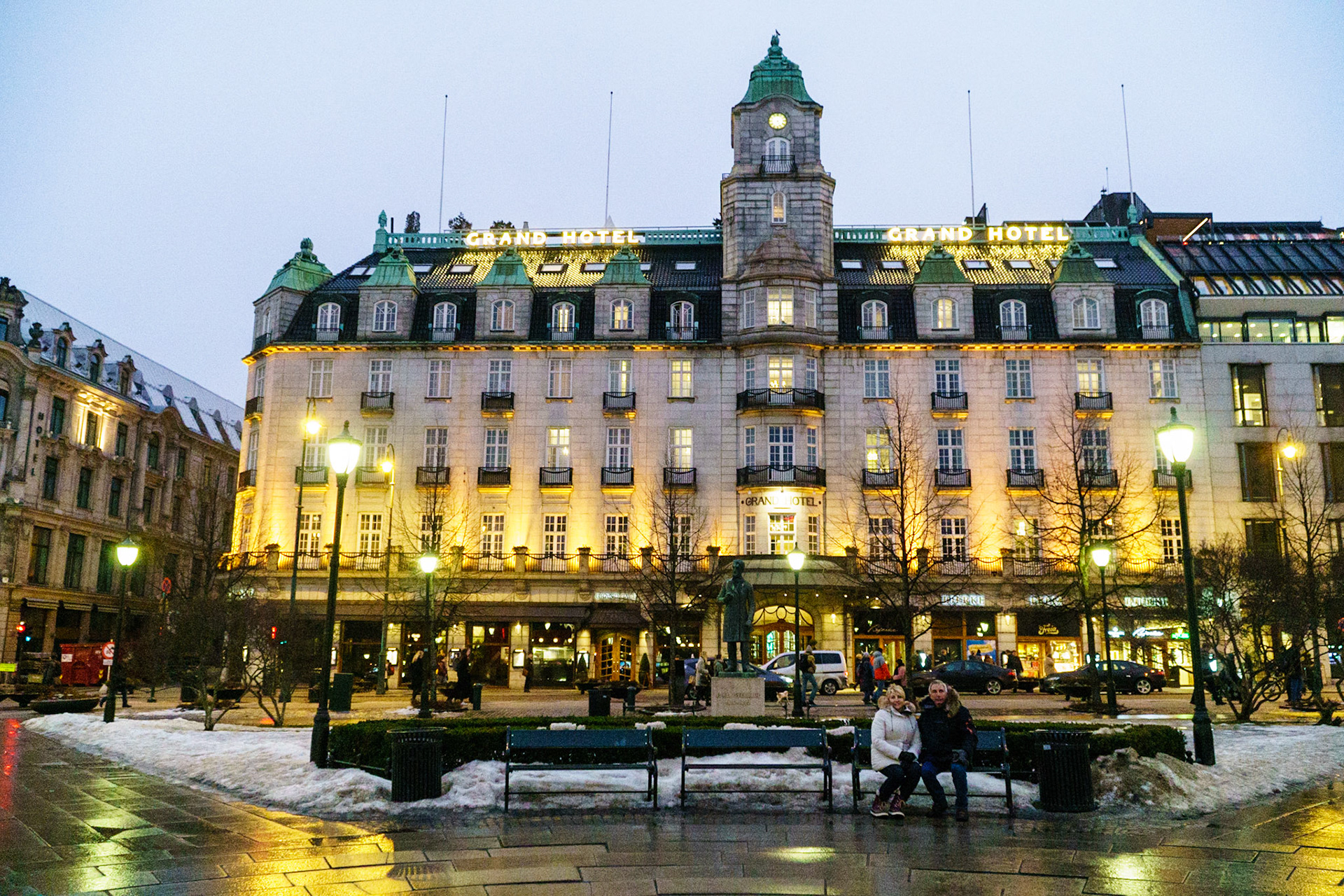Grand Hotel as we return for the night