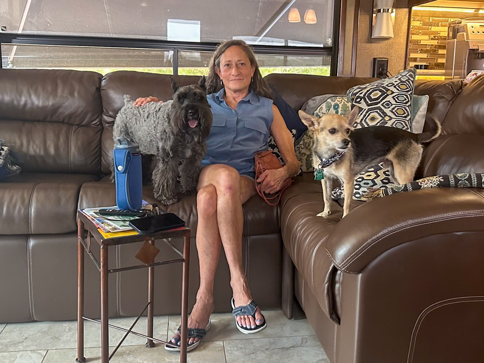 Visiting at the campground