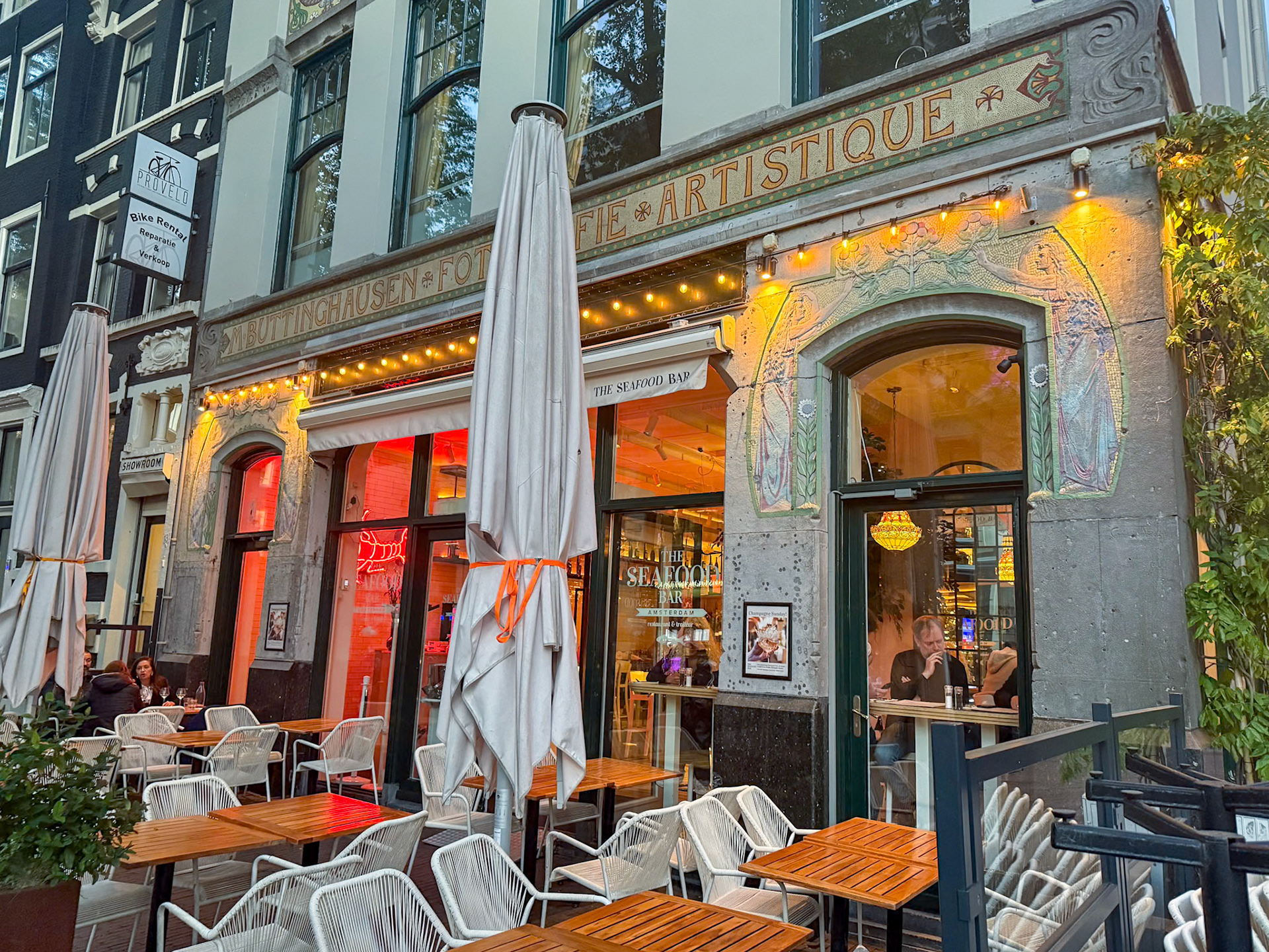 Dinner at the Seafood Bar in Amsterdam