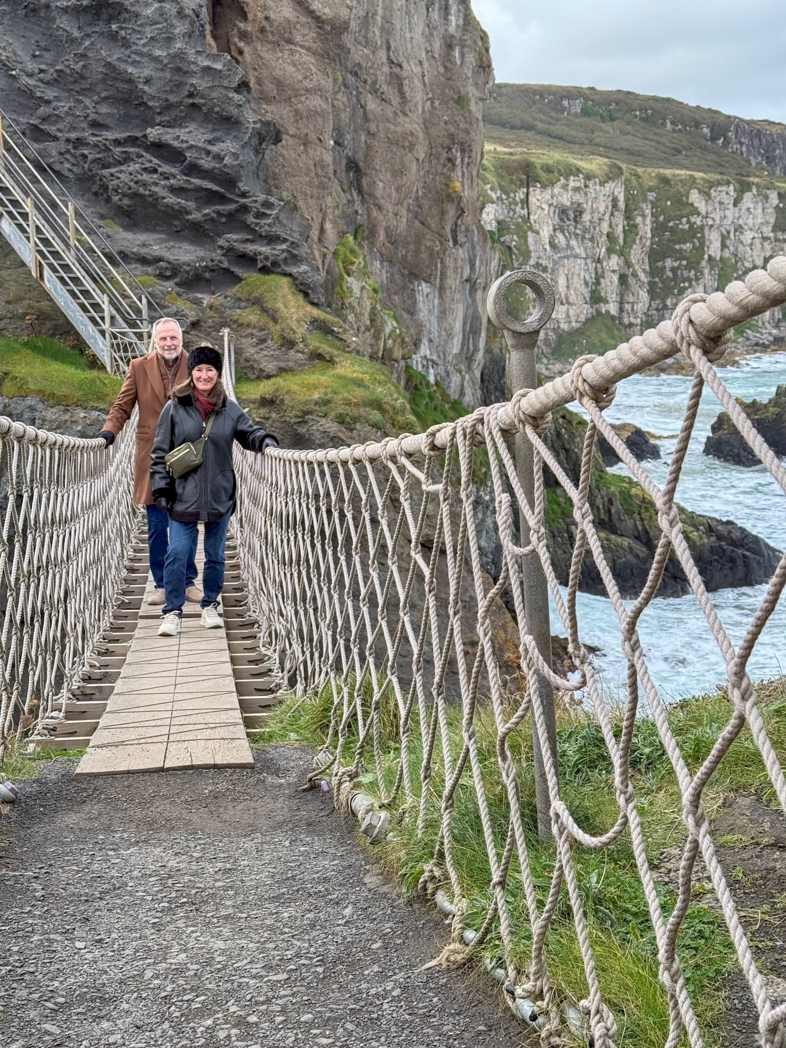 Salmon fishermen erected the bridge