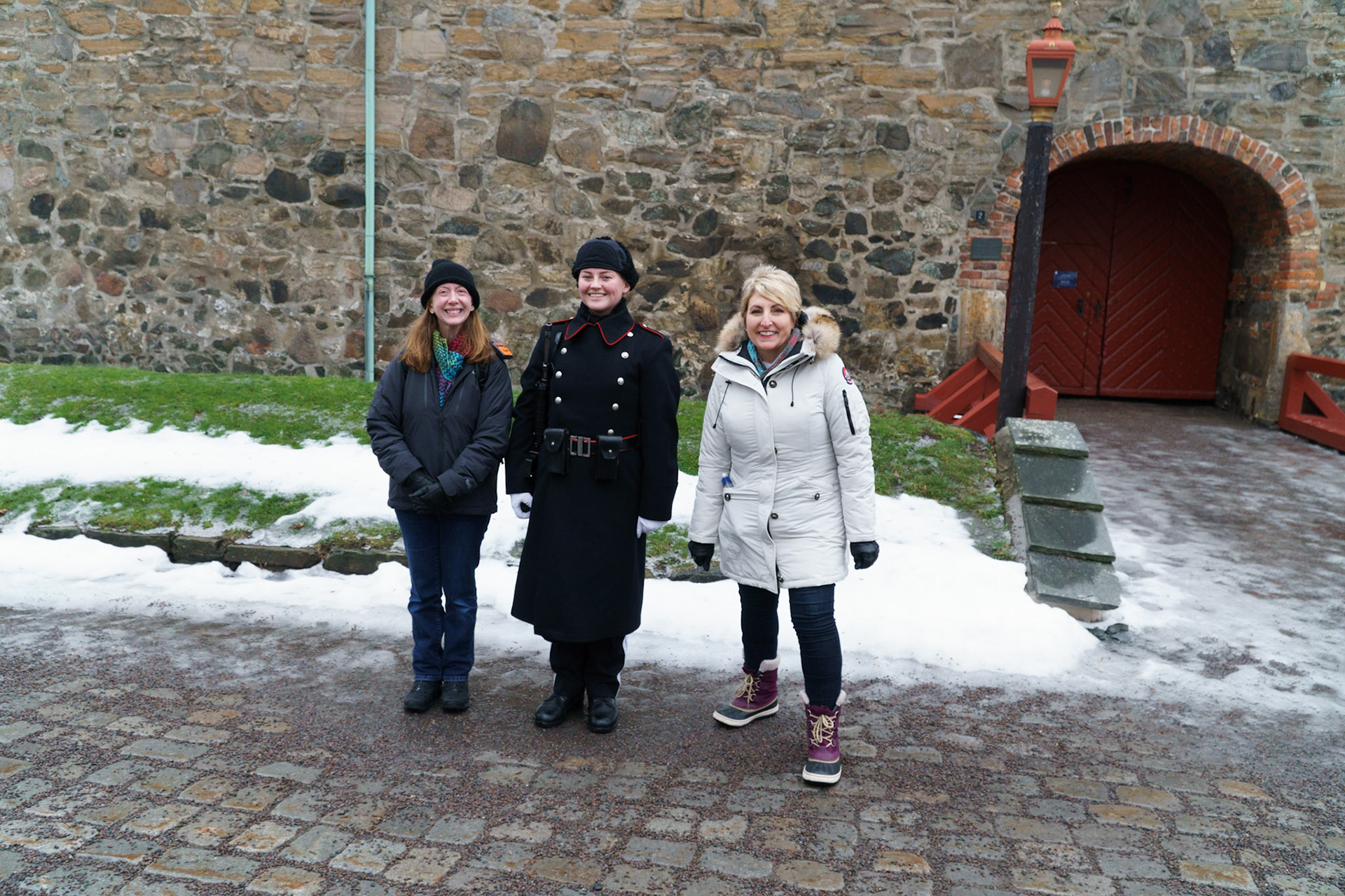 Helping guard the Akershus Fortress