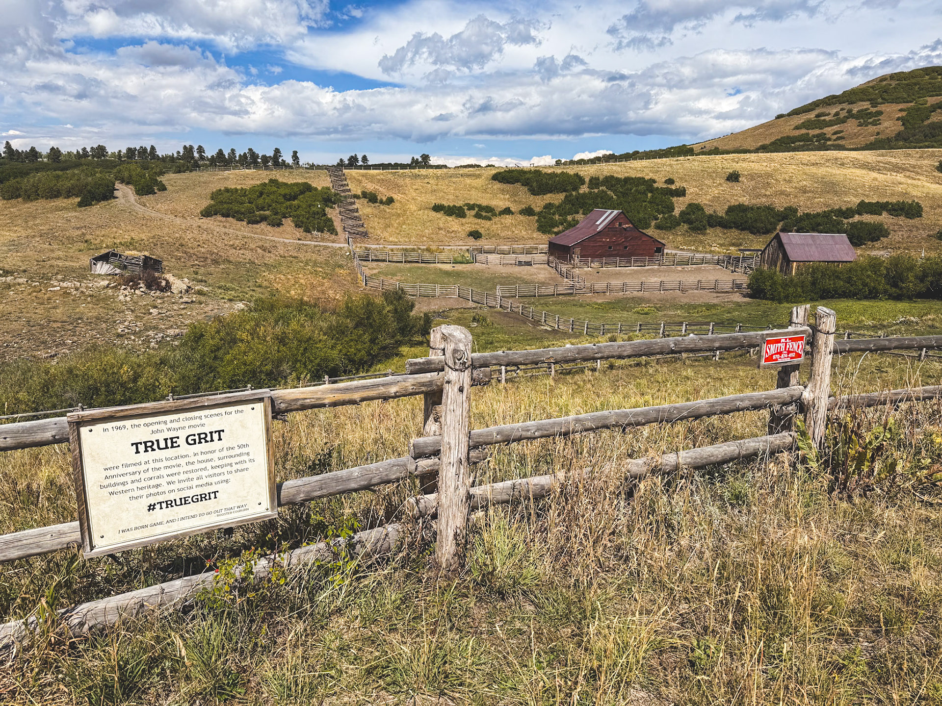 Scenes from True Grit were filmed along Last Dollar Road