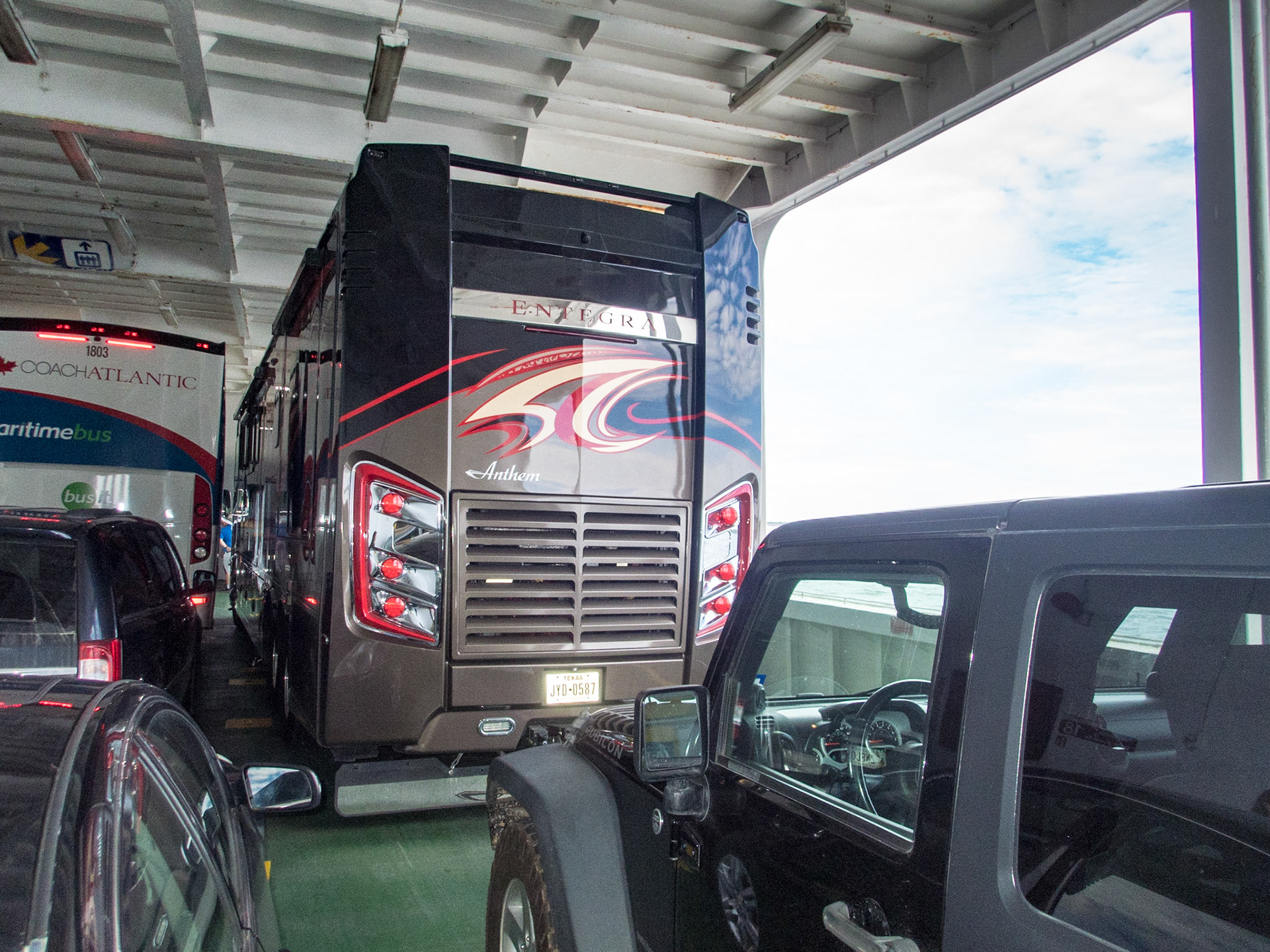 Crowded ferry from PEI to Nova Scotia